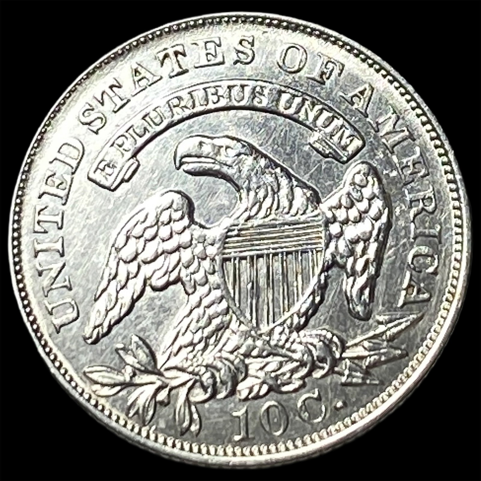 1836 Silver Capped Bust Dime CLOSELY UNCIRCULATED - 2