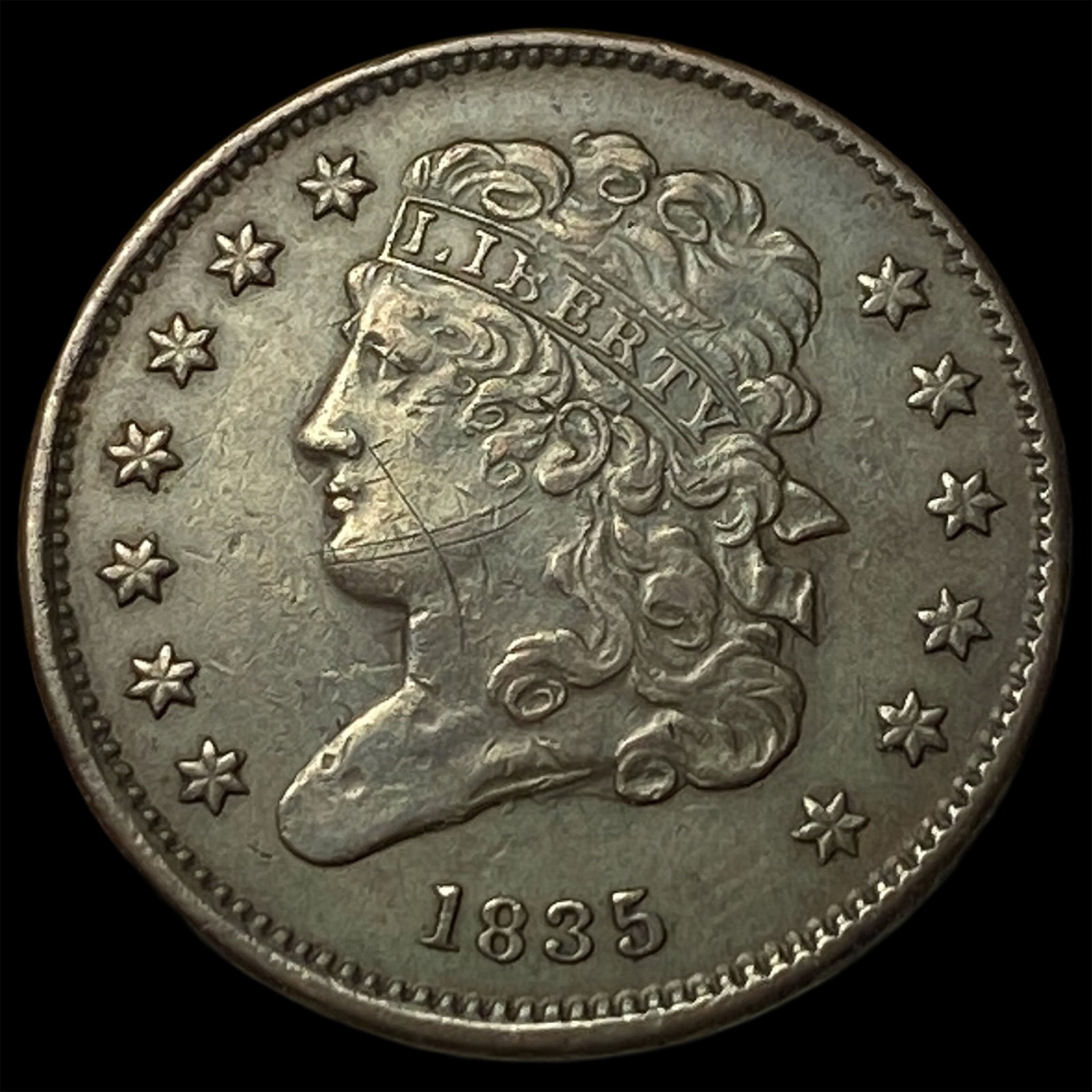 1835 Classic Head Half Cent CLOSELY UNCIRCULATED (1 of 2)