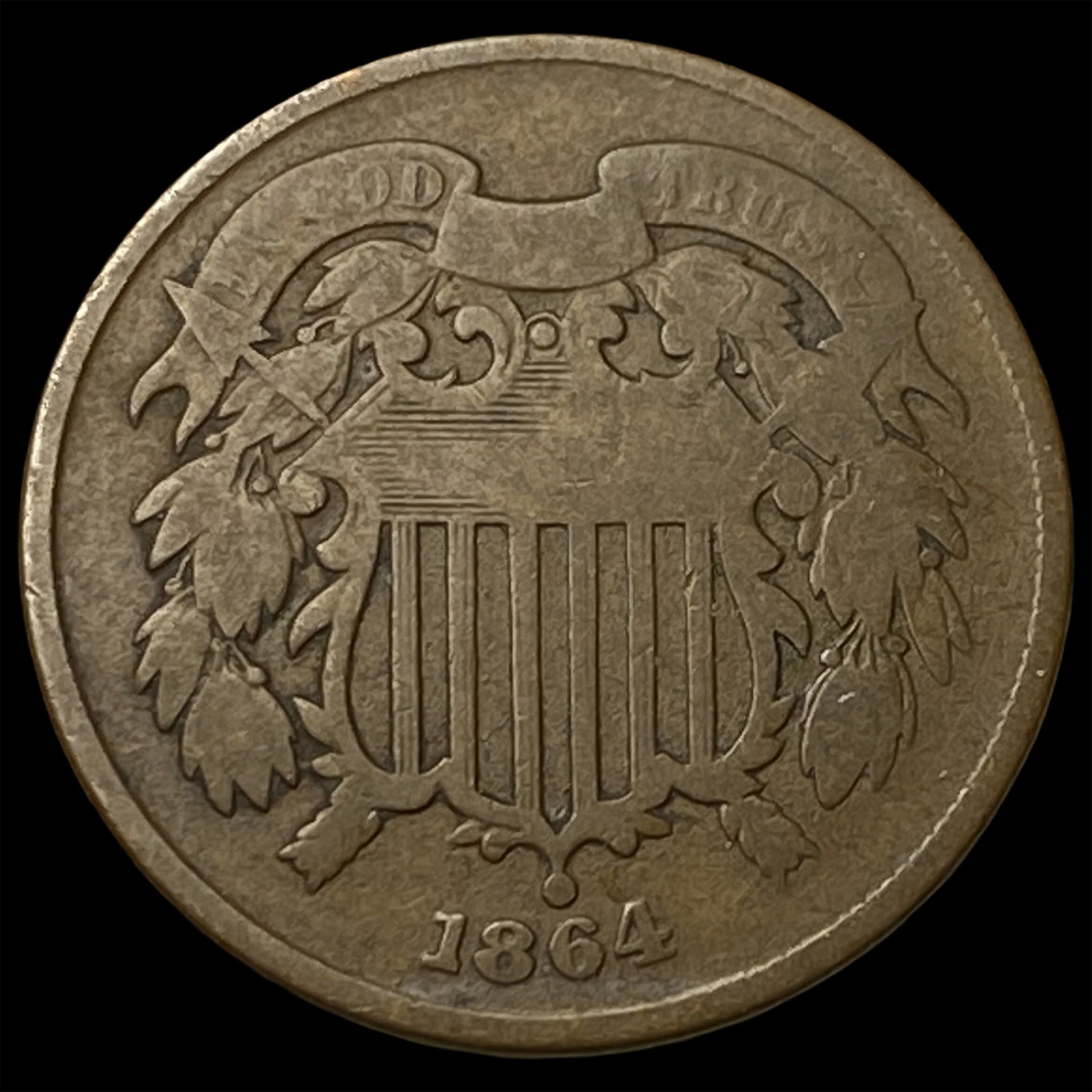 1864 Two-Cent Piece NICELY CIRCULATED: 1864 Two-Cent Piece NICELY CIRCULATED