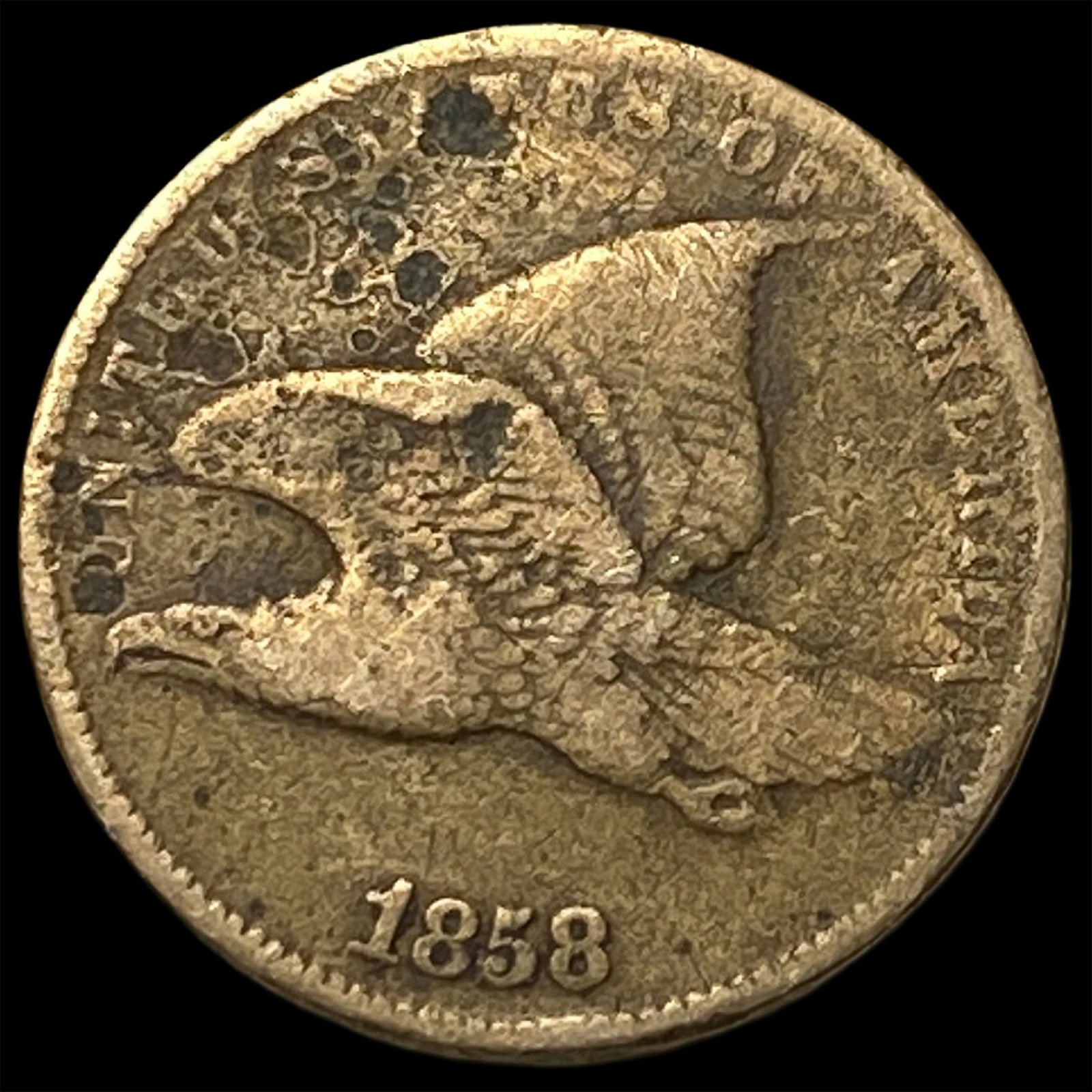 1858 Copper-Nickel Flying Eagle Cent HIGH GRADE: 1858 Copper-Nickel Flying Eagle Cent HIGH GRADE