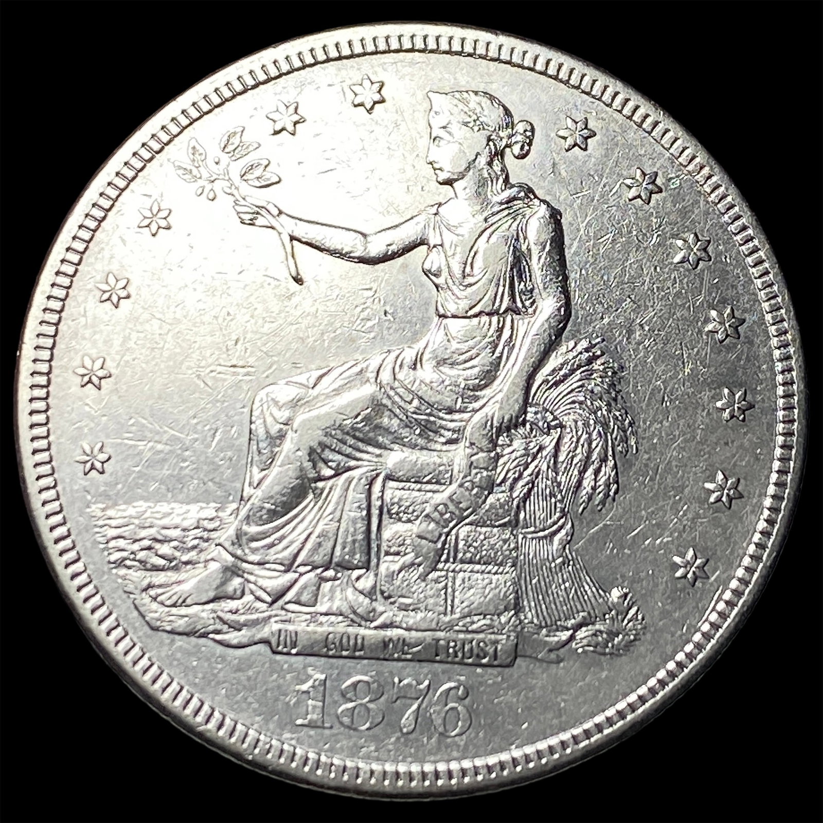 1876-S Silver Trade Dollar CLOSELY UNCIRCULATED: 1876-S Silver Trade Dollar CLOSELY UNCIRCULATED