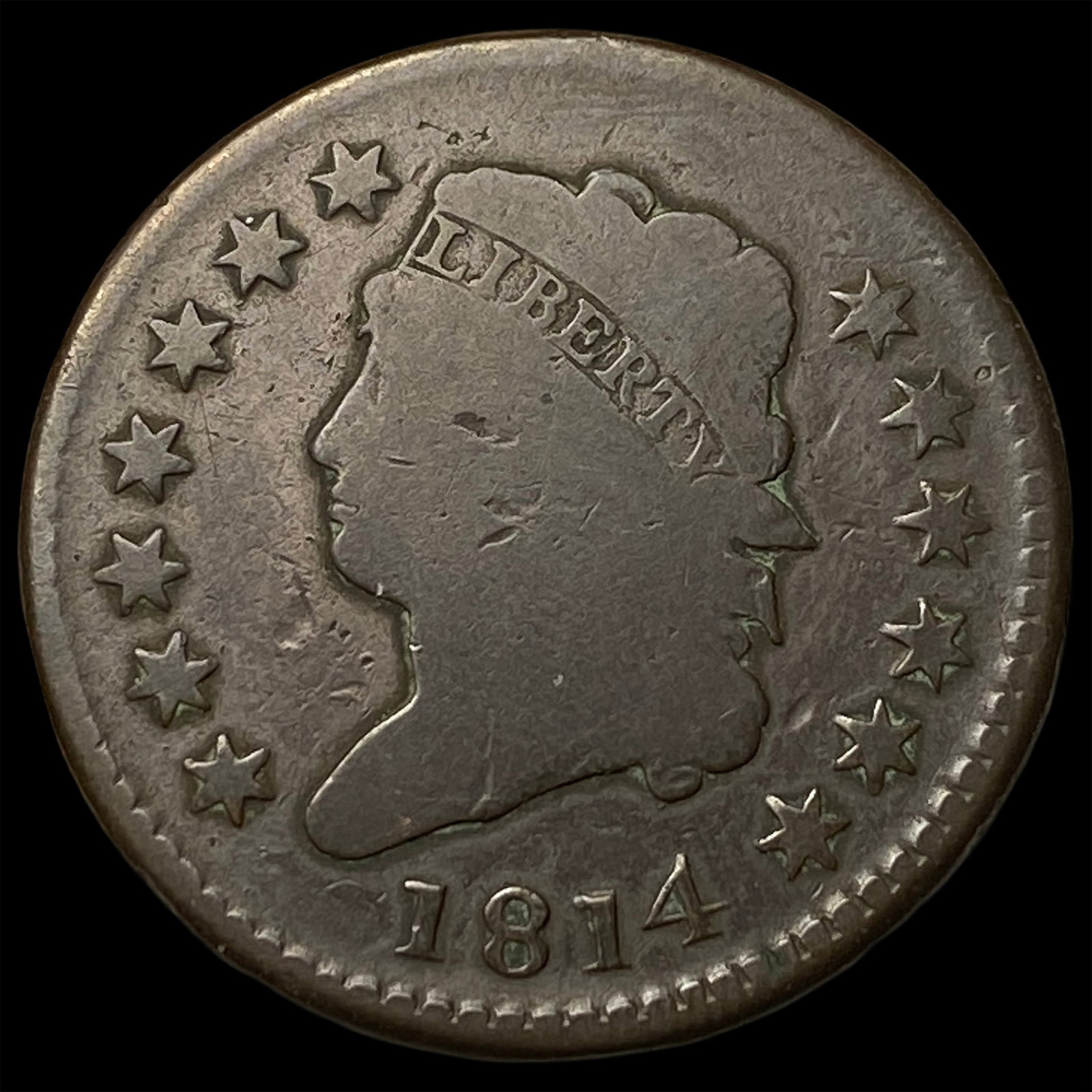 1814 Classic Head Large Cent CLOSELY UNCIRCULATED: 1814 Classic Head Large Cent CLOSELY UNCIRCULATED