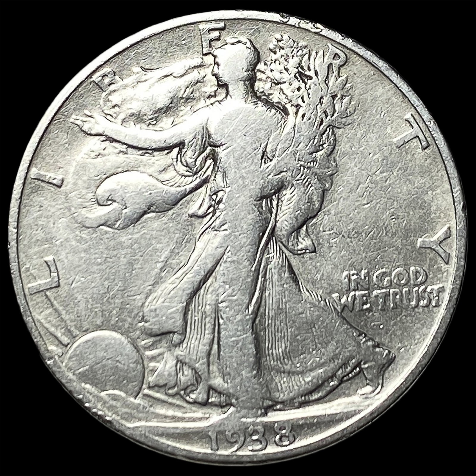 1938-D Silver Walking Liberty Half Dollar HIGH GRADE: 1938-D Silver Walking Liberty Half Dollar HIGH GRADE
