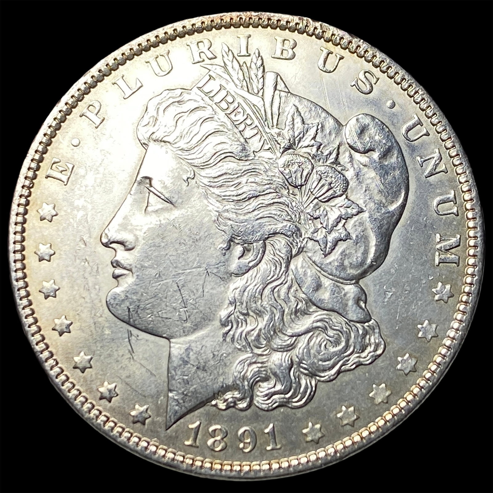 1891 Silver Morgan Dollar CHOICE AU: 1891 Silver Morgan Dollar CHOICE AU