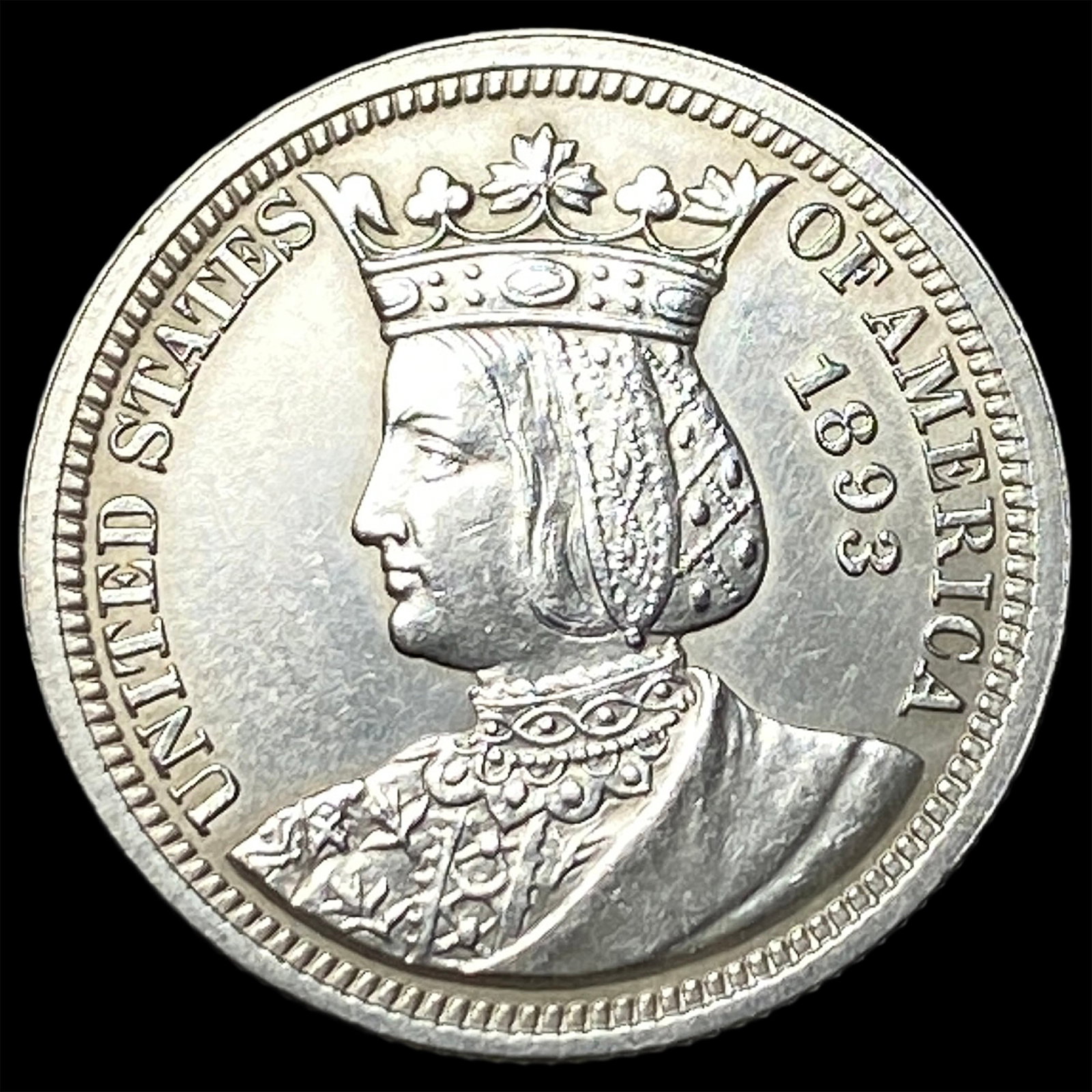 1893 Silver Isabella Quarter UNCIRCULATED (1 of 2)