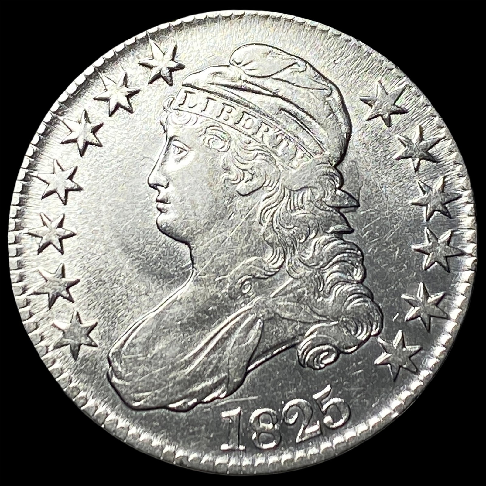 1825 Capped Bust Half Dollar CLOSELY UNCIRCULATED (1 of 2)