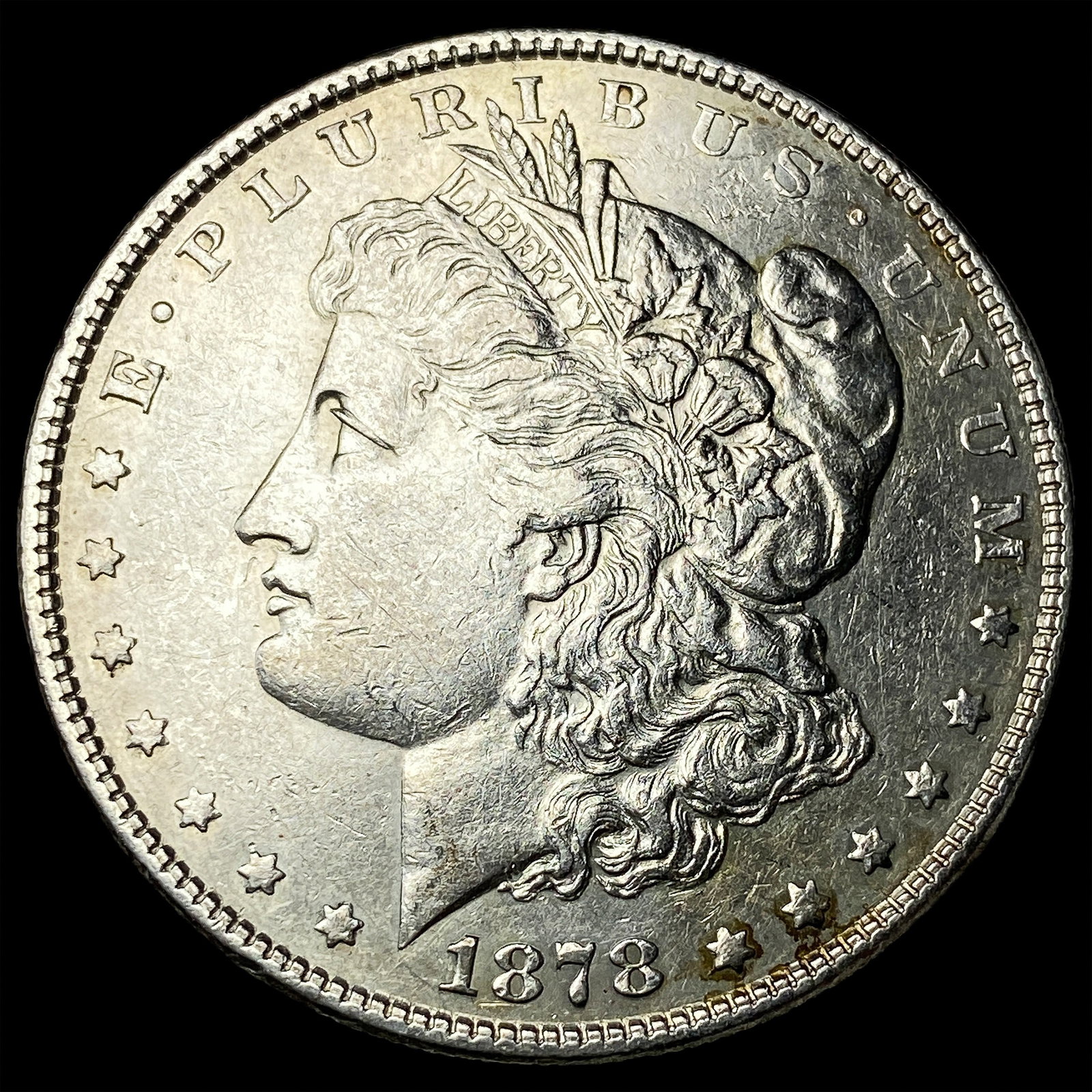 1878 8TF Silver Morgan Dollar CLOSELY UNCIRCULATED: 1878 8TF Silver Morgan Dollar CLOSELY UNCIRCULATED