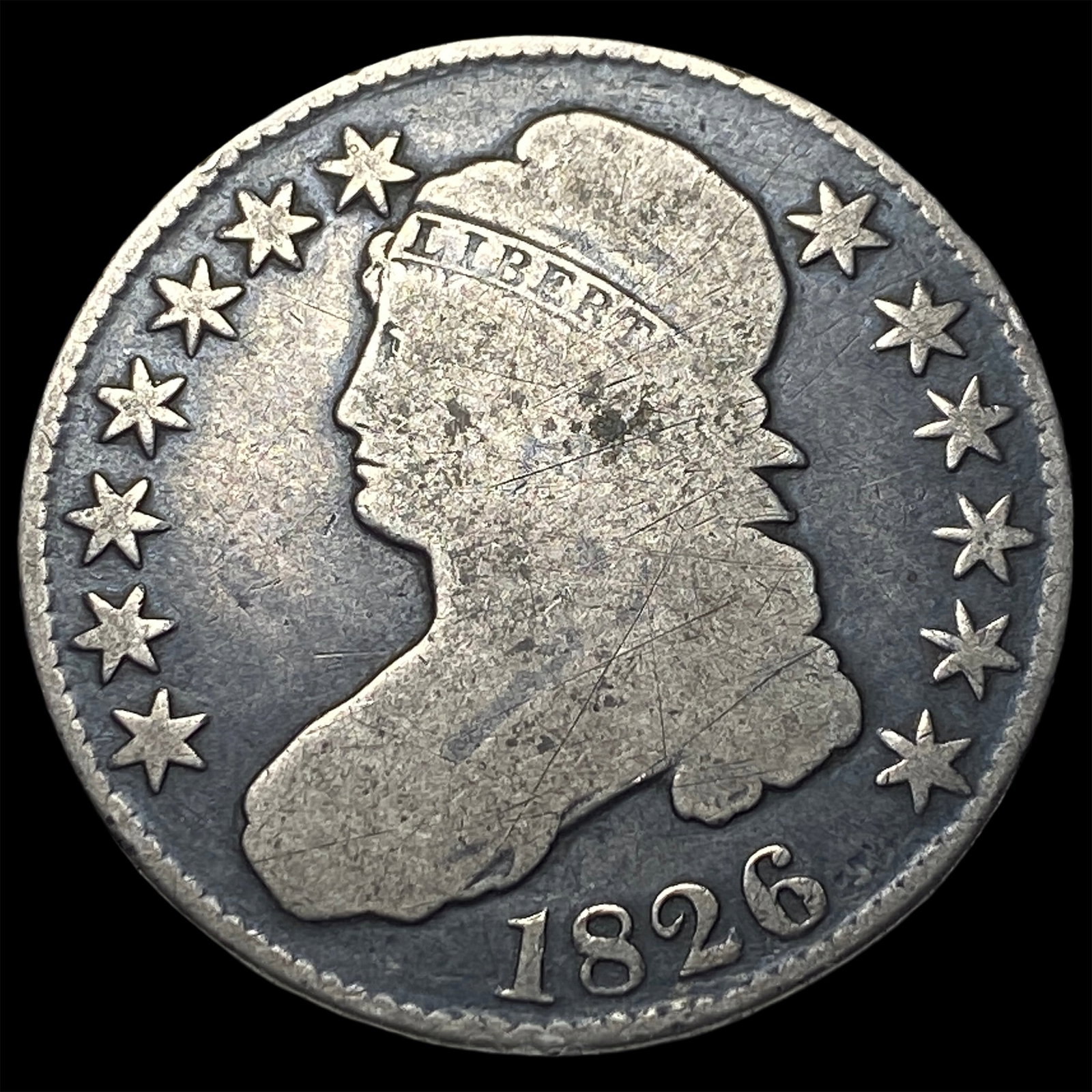 1826 Capped Bust Half Dollar LIGHTLY CIRCULATED (1 of 2)