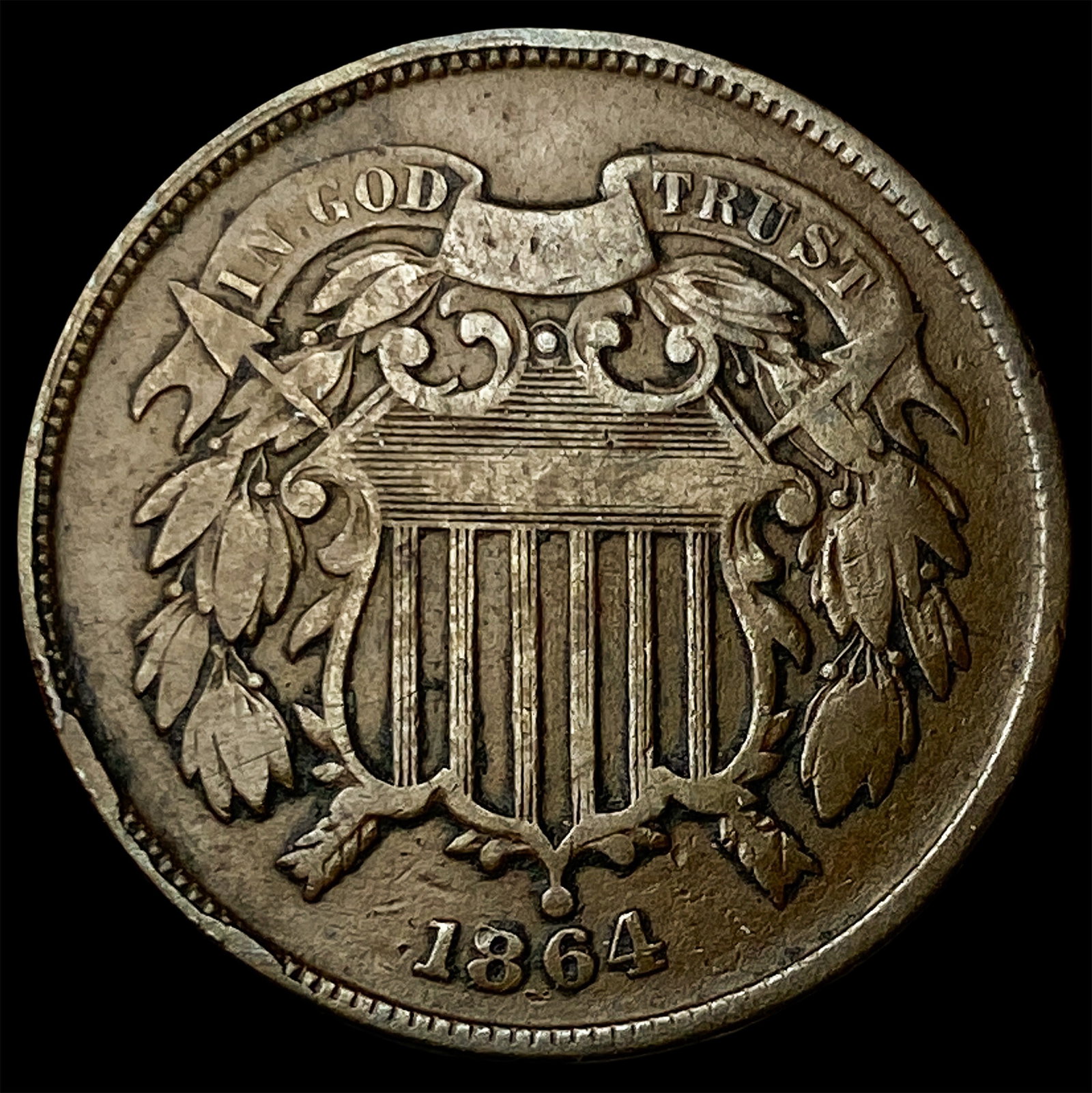 1864 Two-Cent Piece LIGHTLY CIRCULATED (1 of 2)