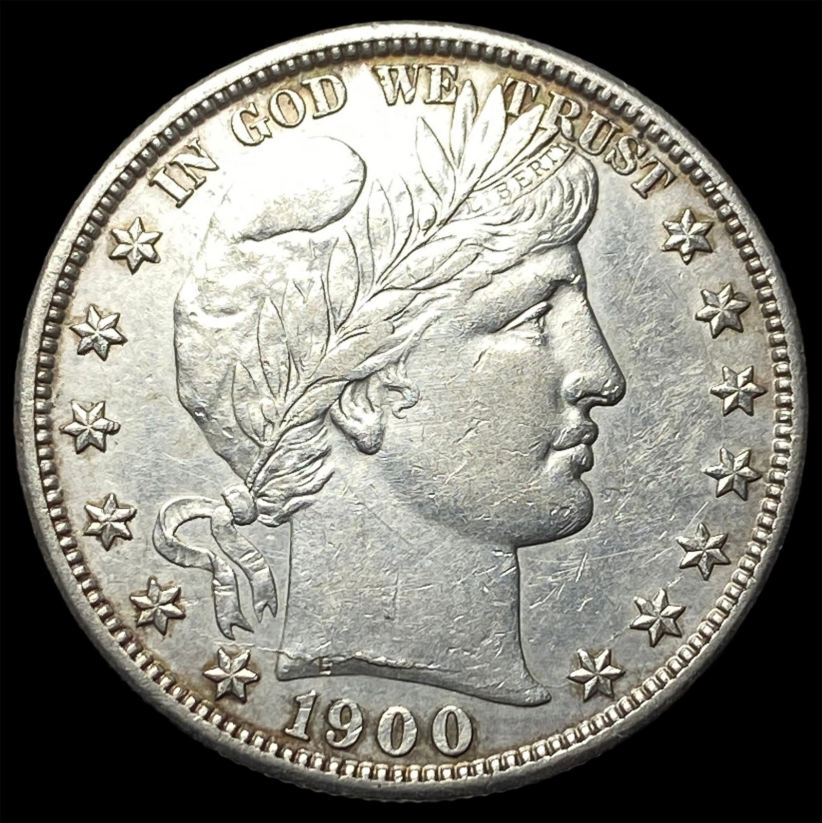1900-S Silver Barber Half Dollar UNCIRCULATED: 1900-S Silver Barber Half Dollar UNCIRCULATED