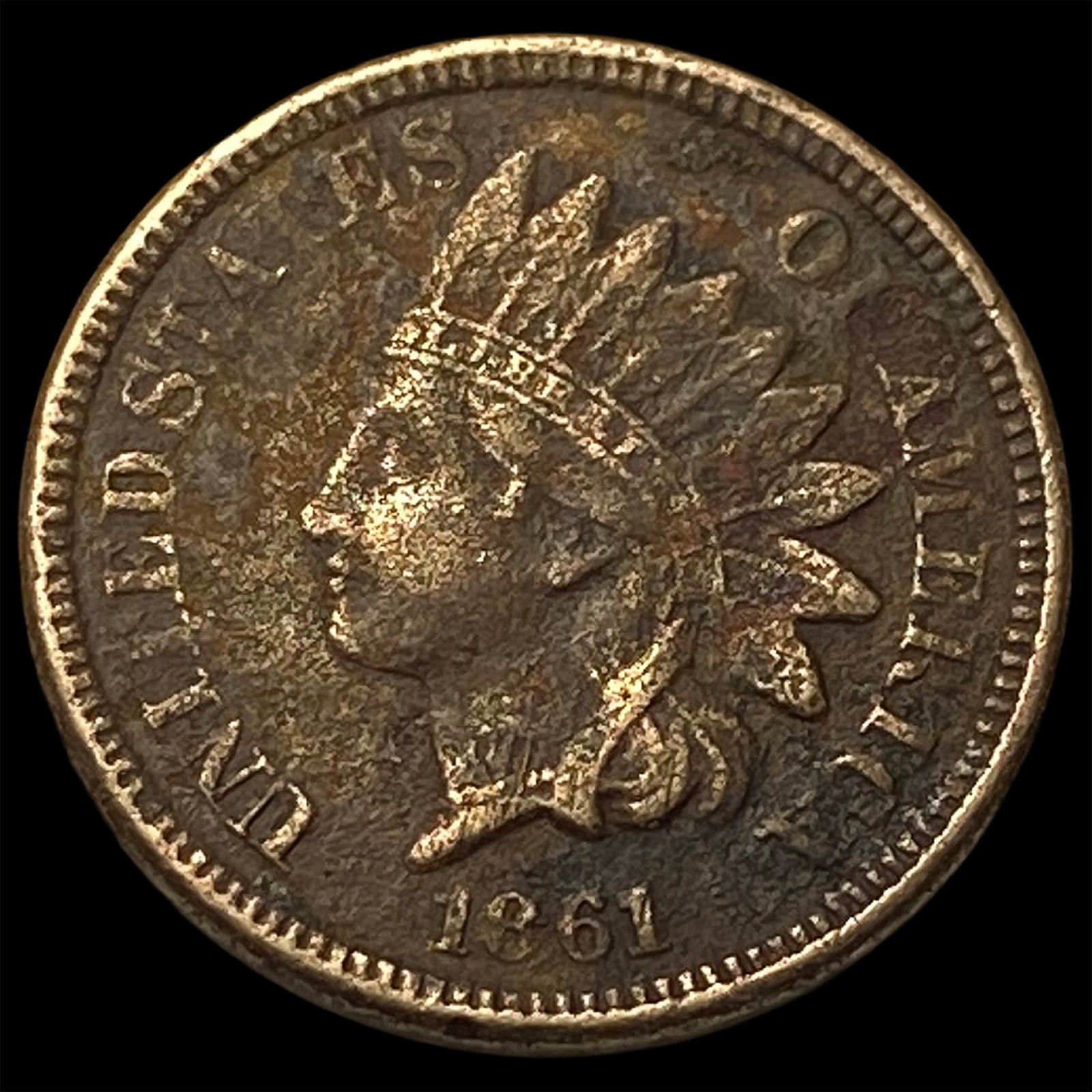 1861 Indian Head Cent CLOSELY UNCIRCULATED (1 of 2)