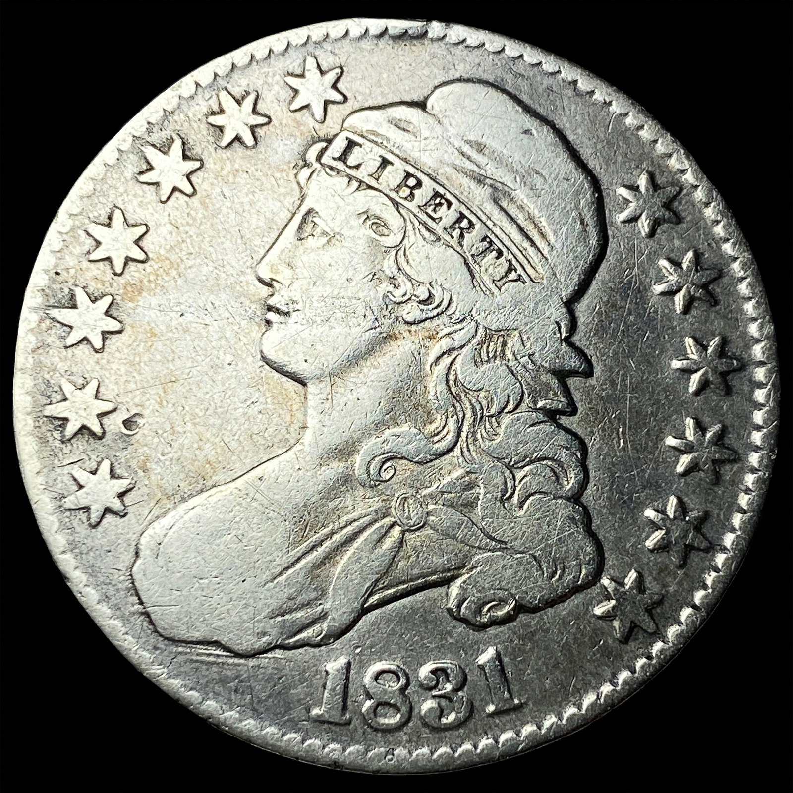 1831 Capped Bust Half Dollar NEARLY UNCIRCULATED (1 of 2)
