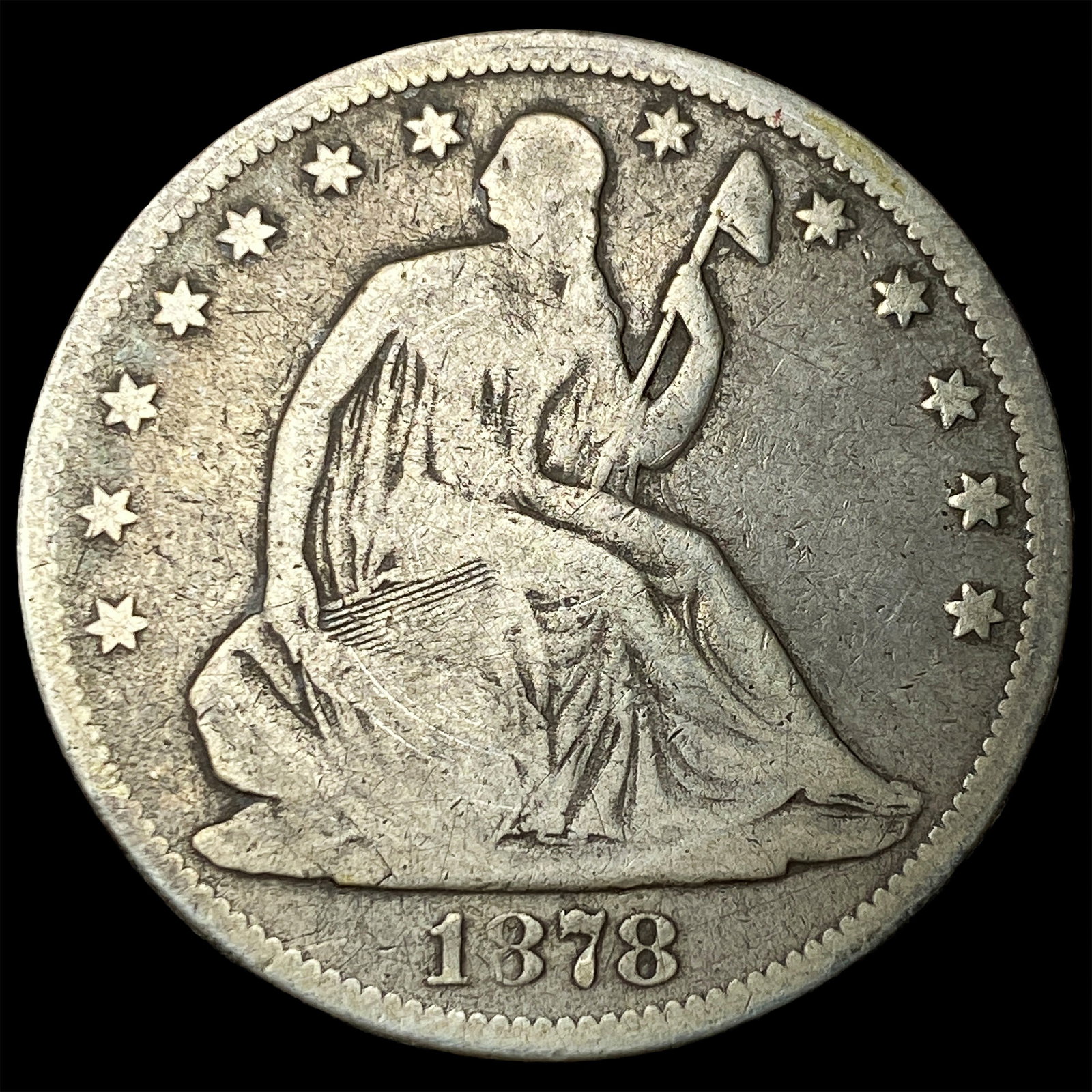 1878 Seated Liberty Half Dollar LIGHTLY CIRCULATED: 1878 Seated Liberty Half Dollar LIGHTLY CIRCULATED