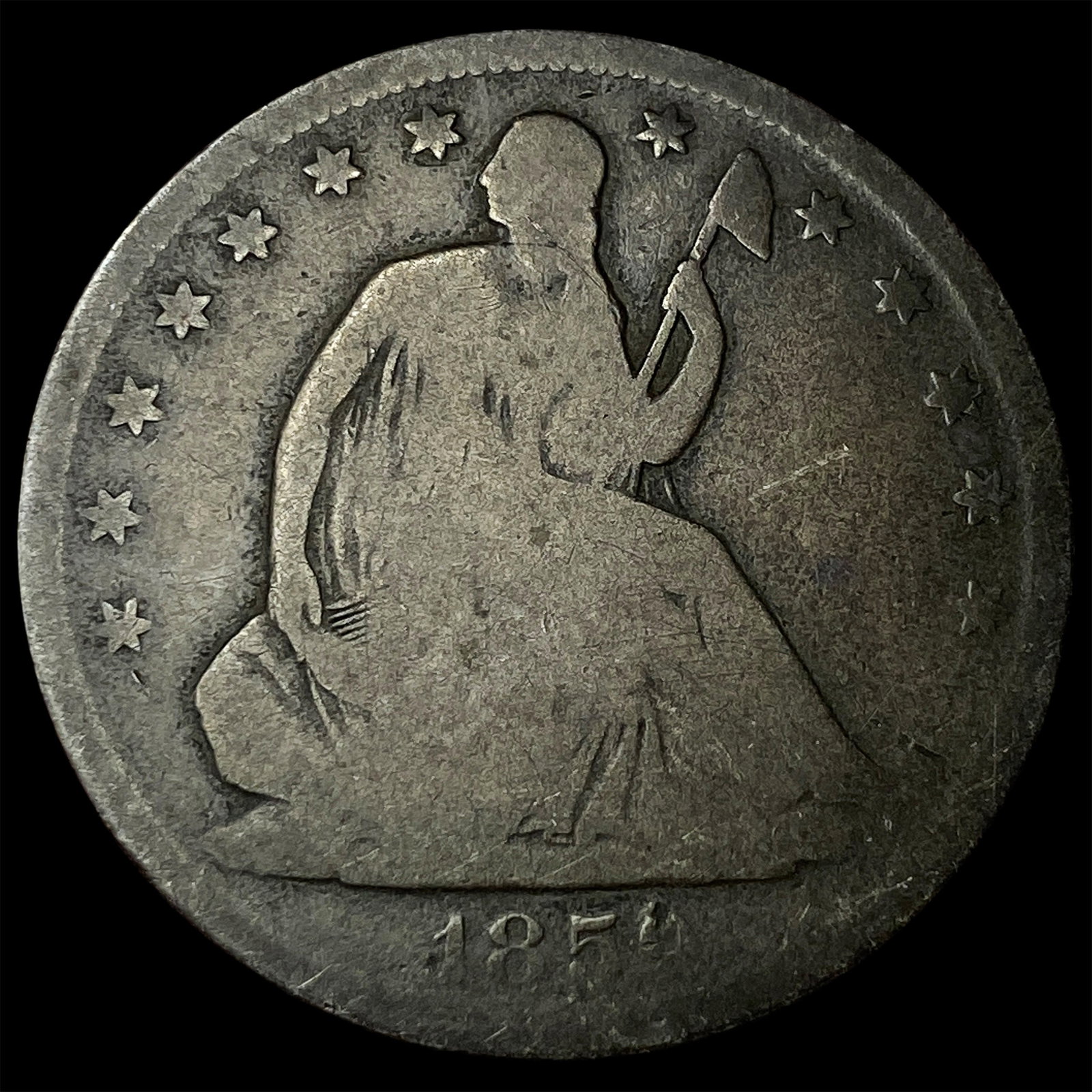 1859-O Silver Seated Liberty Half Dollar NICELY CIRCULATED: 1859-O Silver Seated Liberty Half Dollar NICELY CIRCULATED