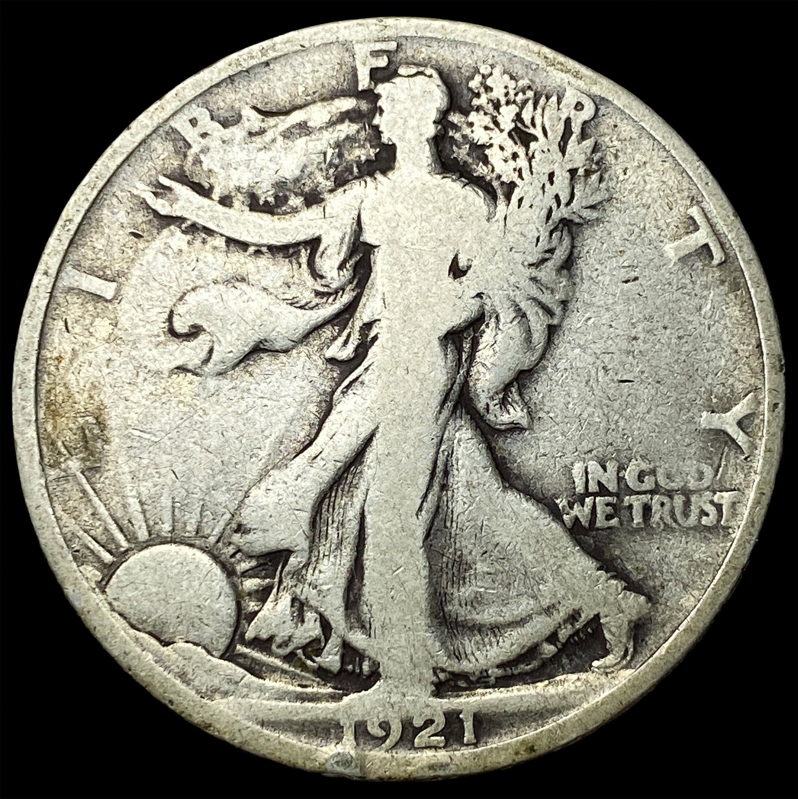 1921 Walking Liberty Half Dollar CLOSELY UNCIRCULATED: 1921 Walking Liberty Half Dollar CLOSELY UNCIRCULATED