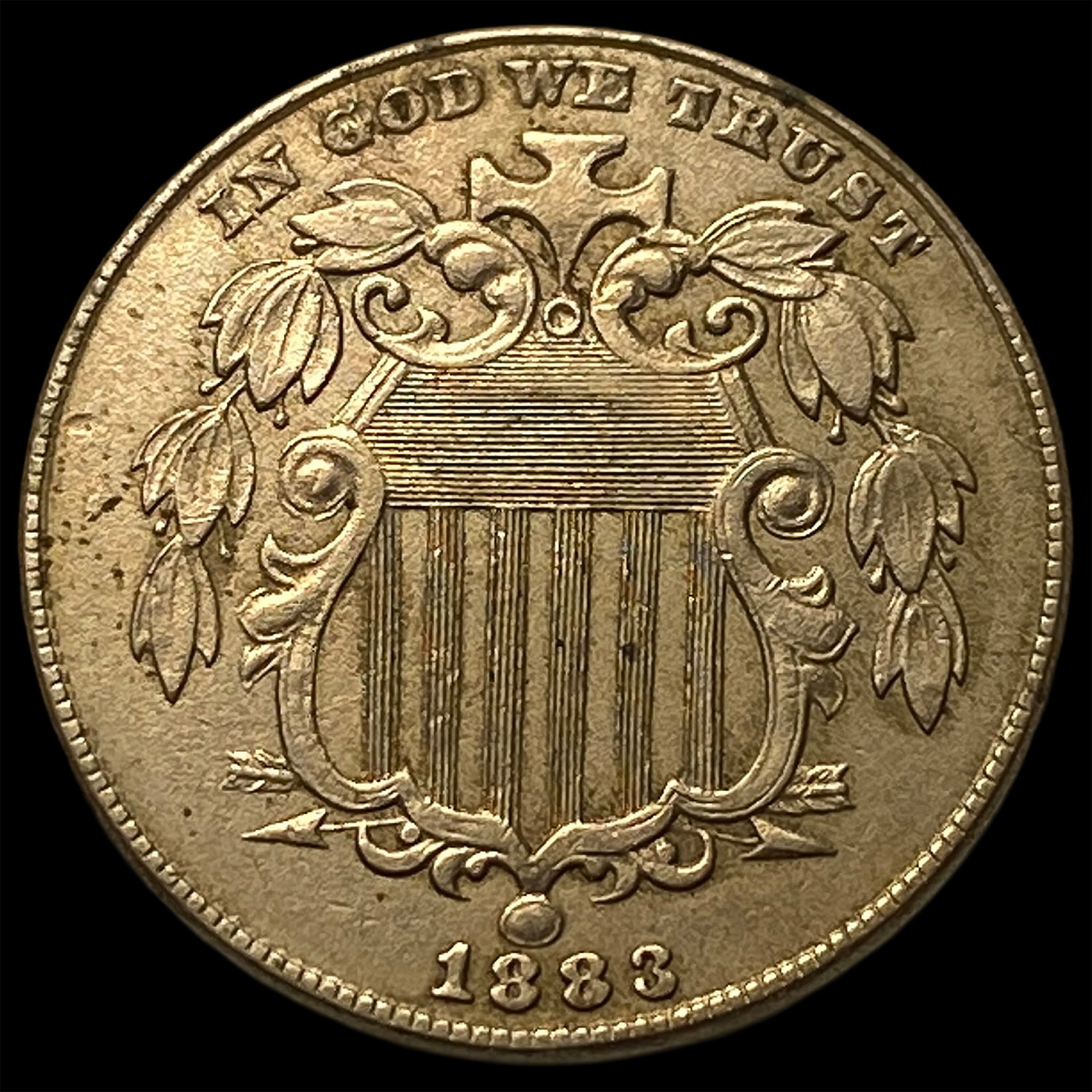1883 Shield Nickel CLOSELY UNCIRCULATED (1 of 2)