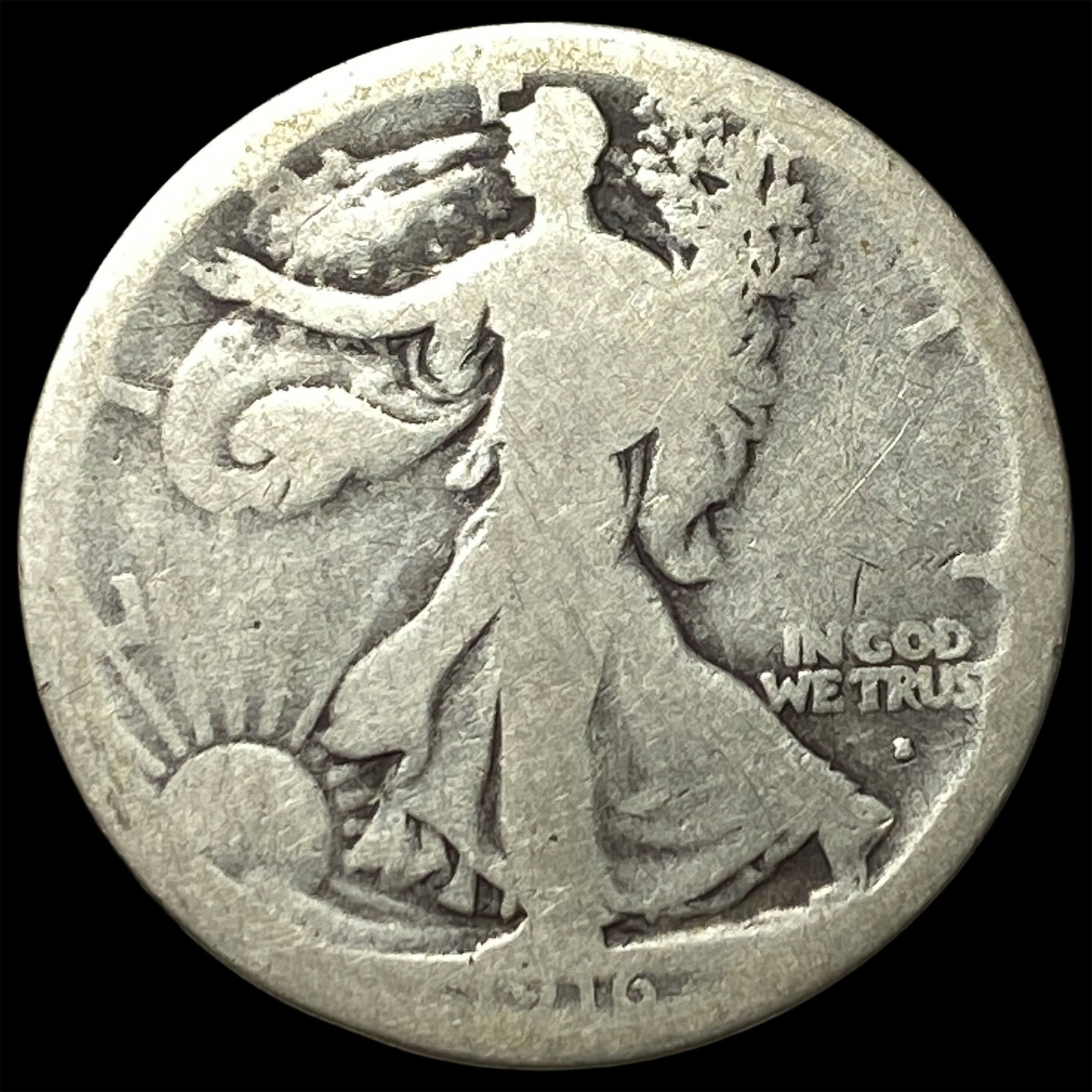 1916-S Walking Liberty Half Dollar NICELY CIRCULATED (1 of 2)
