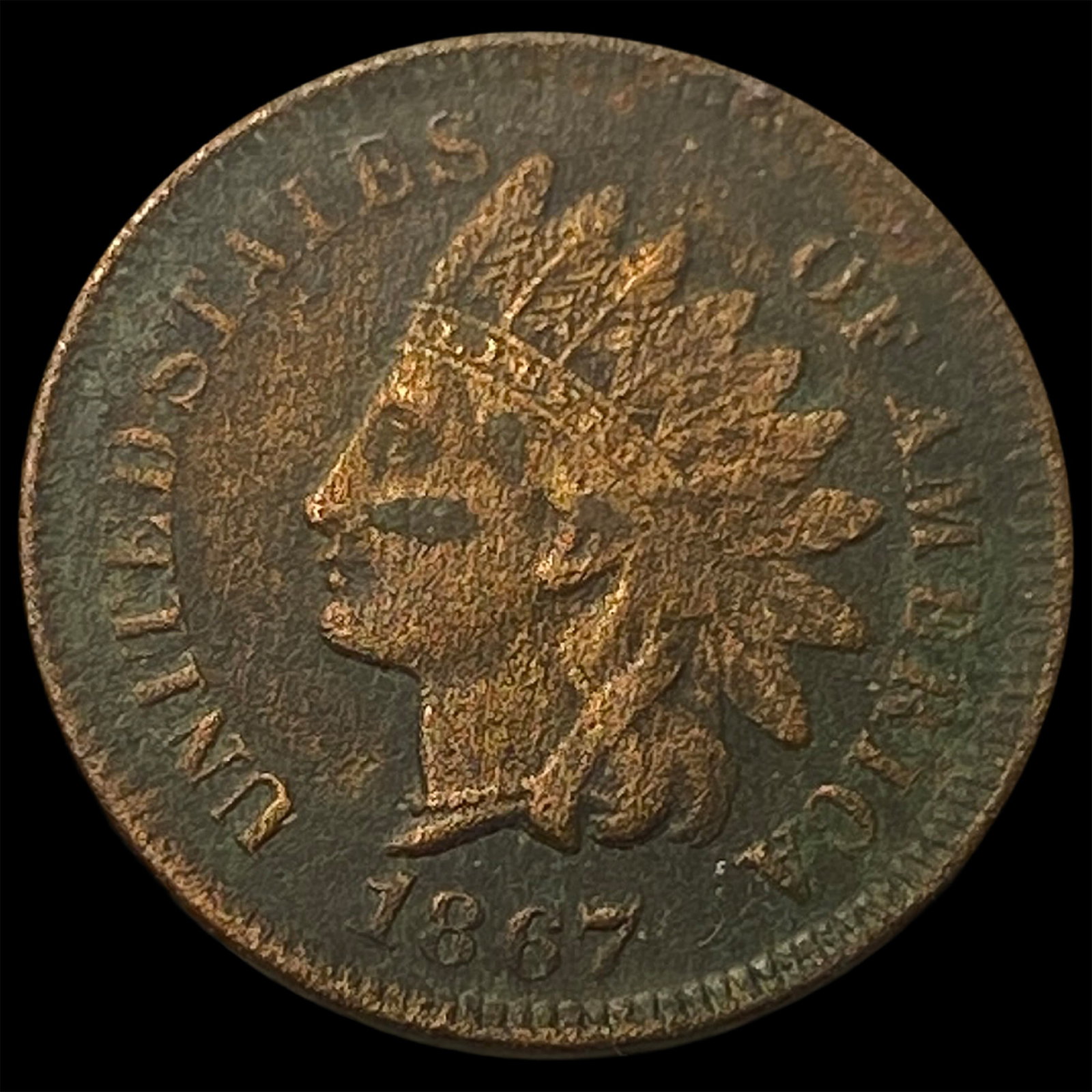 1867 Indian Head Cent NEARLY UNCIRCULATED: 1867 Indian Head Cent NEARLY UNCIRCULATED