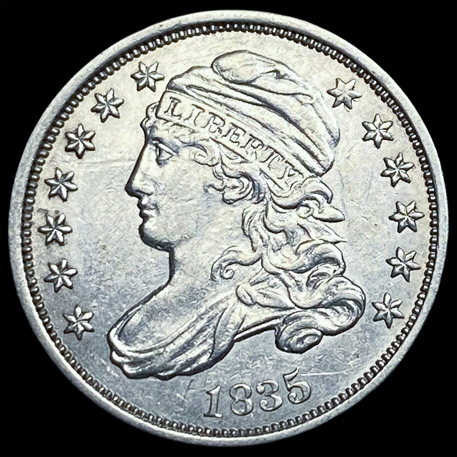 1835 Silver Capped Bust Dime CHOICE AU: 1835 Silver Capped Bust Dime CHOICE AU