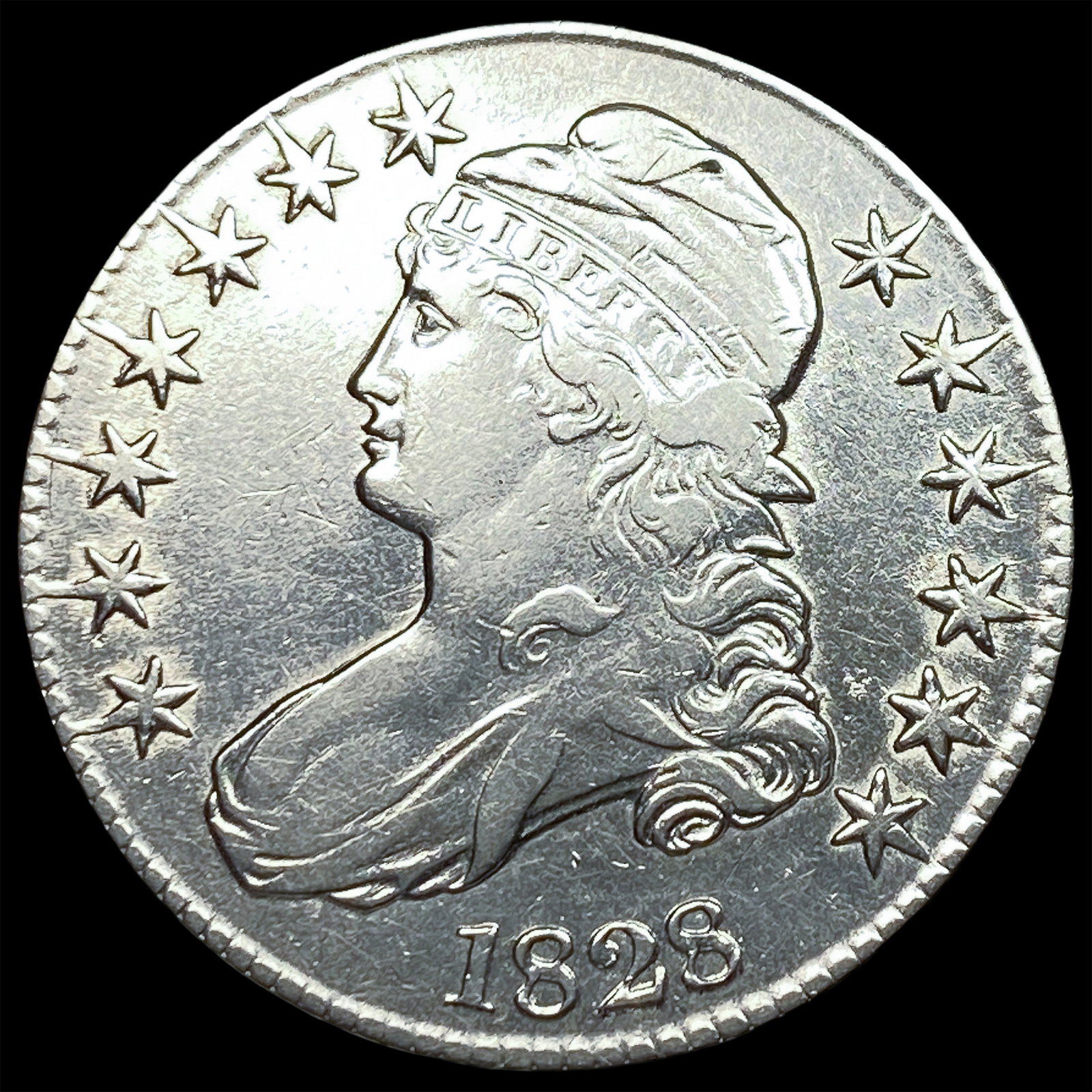1828 Capped Bust Half Dollar CLOSELY UNCIRCULATED (1 of 2)