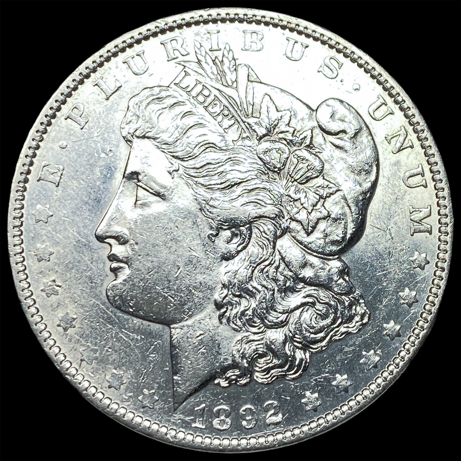 1892 Silver Morgan Dollar CLOSELY UNCIRCULATED: 1892 Silver Morgan Dollar CLOSELY UNCIRCULATED