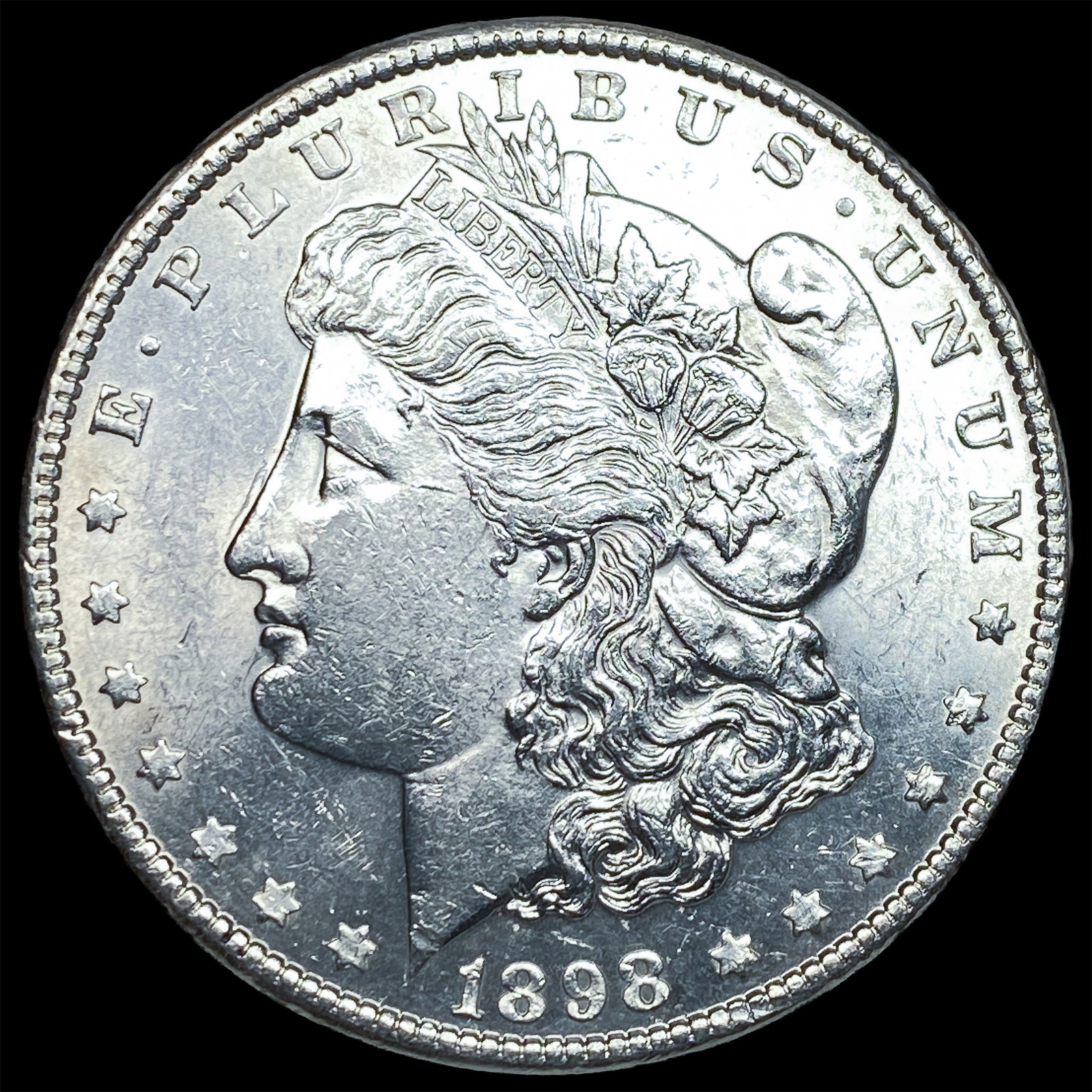 1898 Morgan Silver Dollar CHOICE AU: 1898 Morgan Silver Dollar CHOICE AU