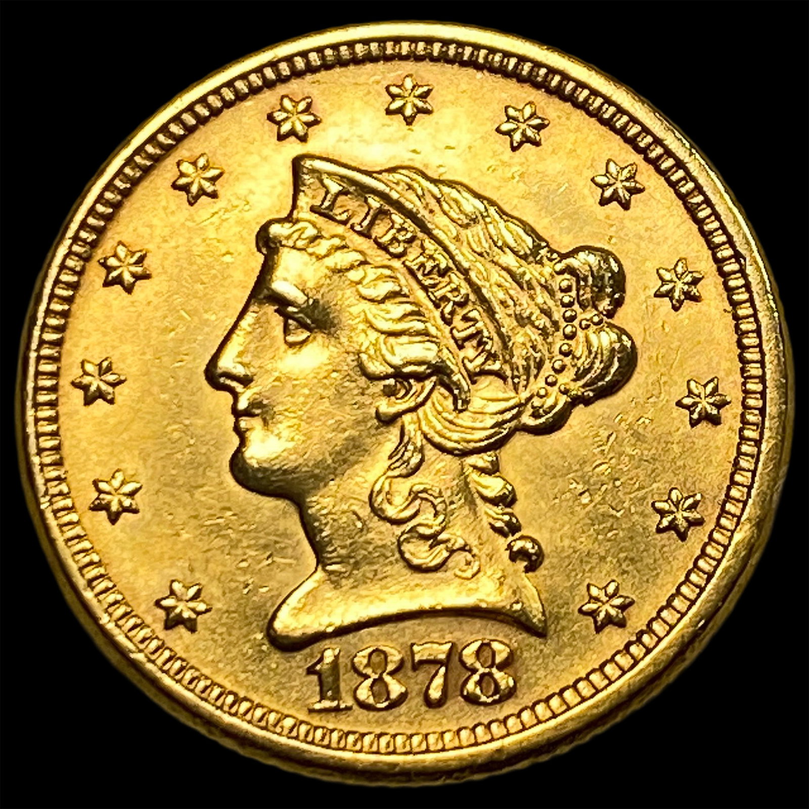 1878 Liberty Head $2.5 Gold Quarter Eagle UNCIRCULATED: 1878 Liberty Head $2.5 Gold Quarter Eagle UNCIRCULATED
