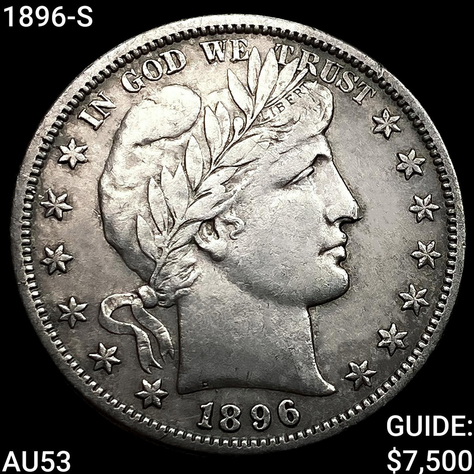 1896-S Barber Half Dollar CLOSELY UNCIRCULATED (1 of 2)