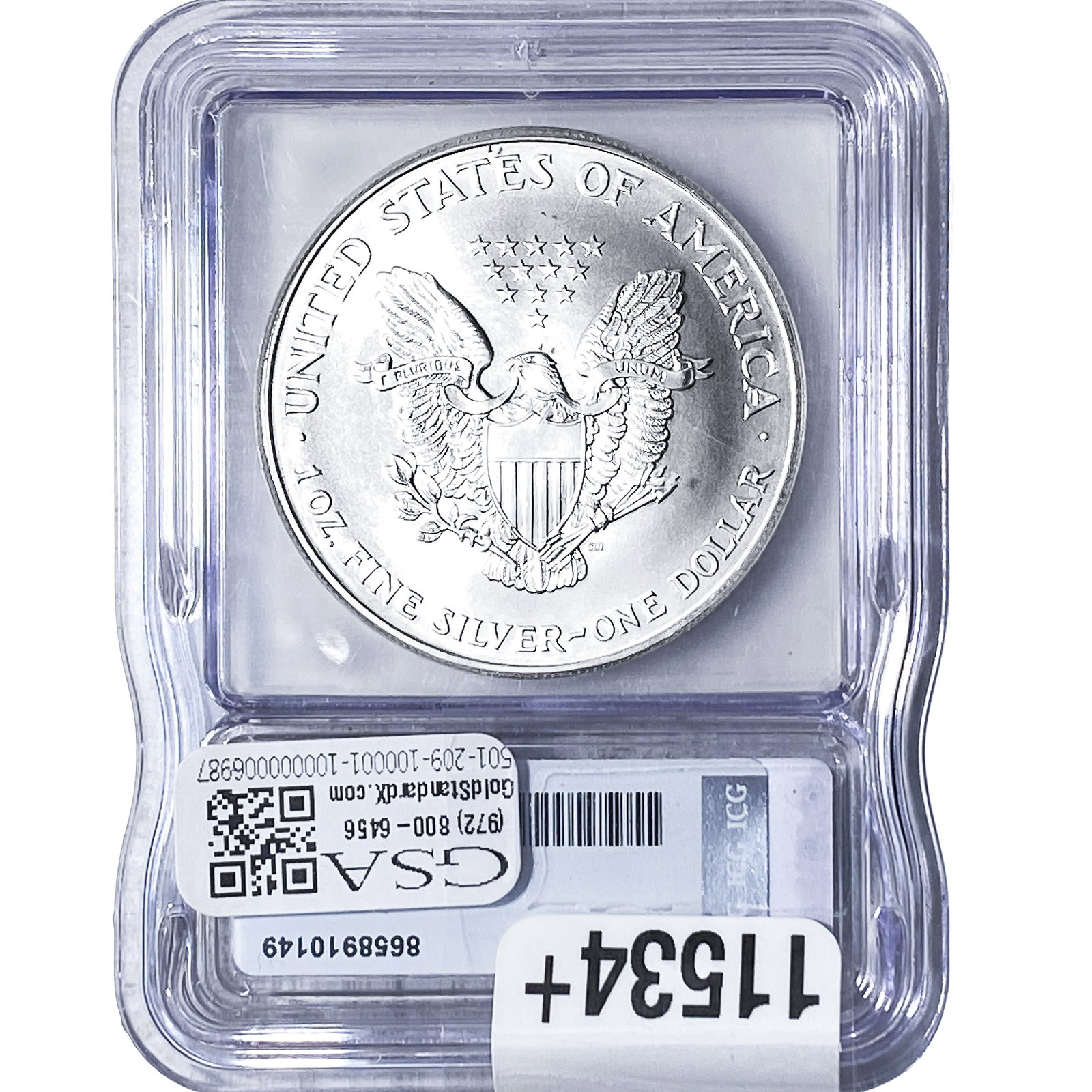 1999 Silver Eagle ICG MS70 - 2