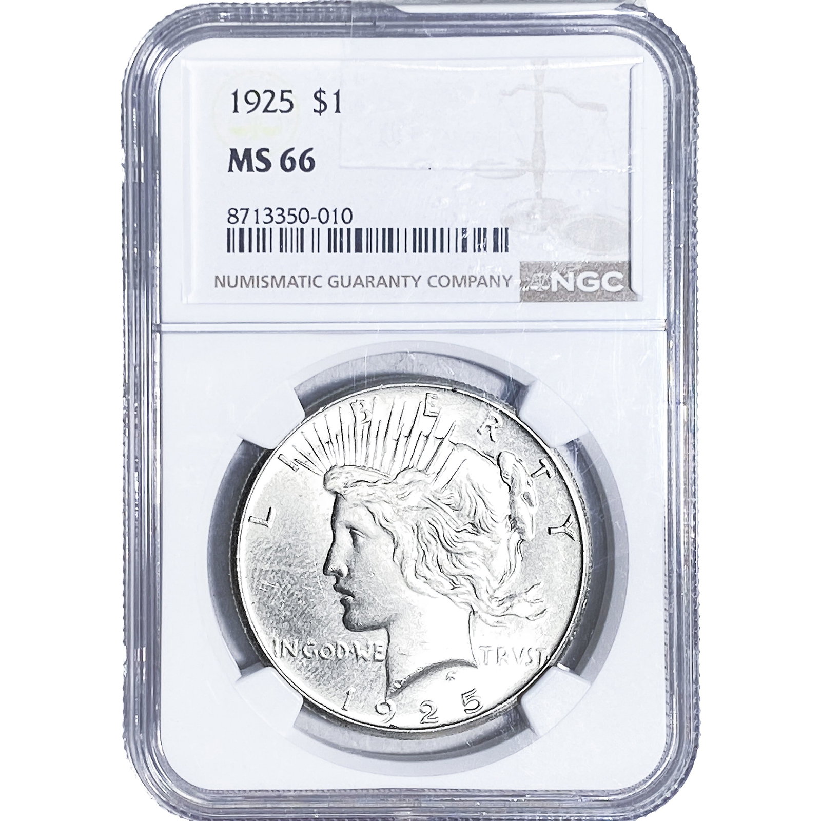 1925 Silver Peace Dollar NGC MS66: 1925 Silver Peace Dollar NGC MS66