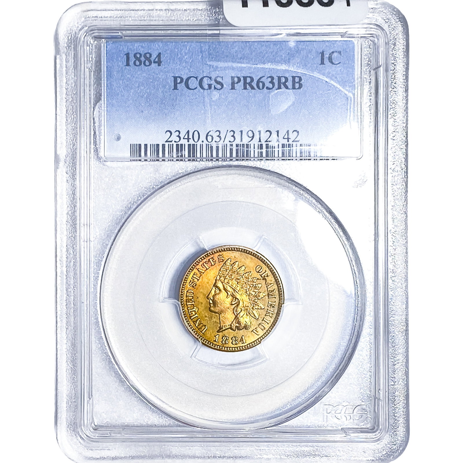 1884 Indian Head Cent PCGS PR63 RB: 1884 Indian Head Cent PCGS PR63 RB