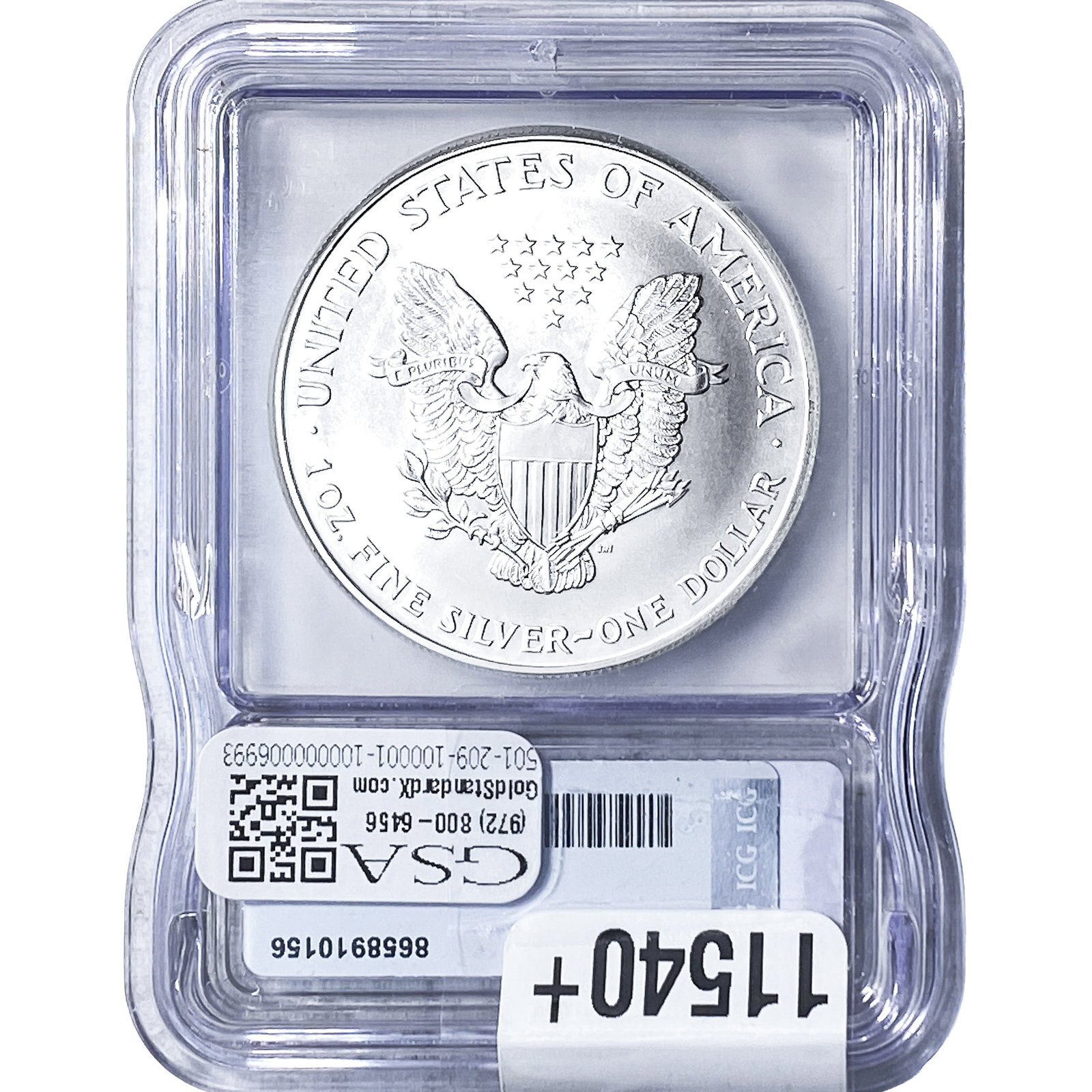 1999 Silver Eagle ICG MS70 - 2