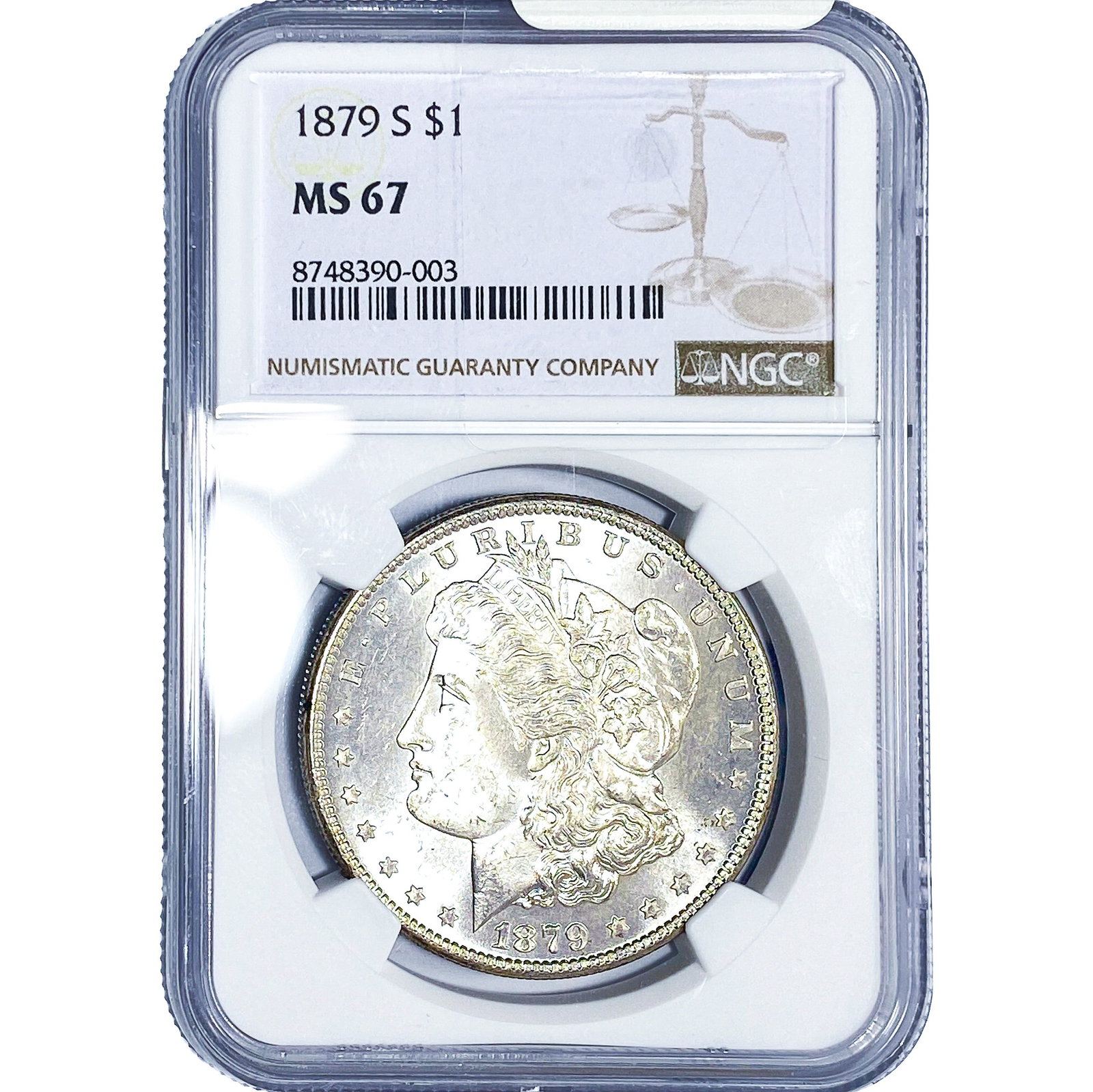 1879-S Morgan Silver Dollar NGC MS67: 1879-S Morgan Silver Dollar NGC MS67