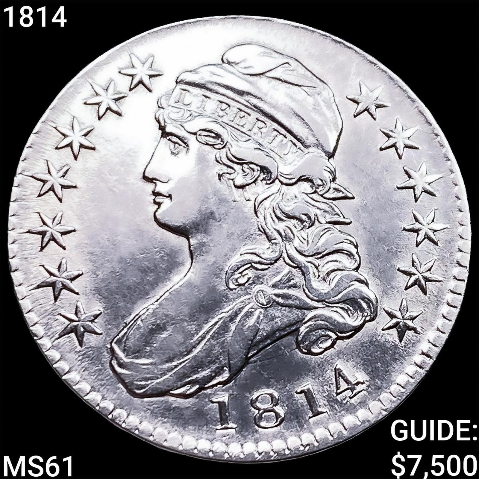 1814 Capped Bust Half Dollar UNCIRCULATED (1 of 2)