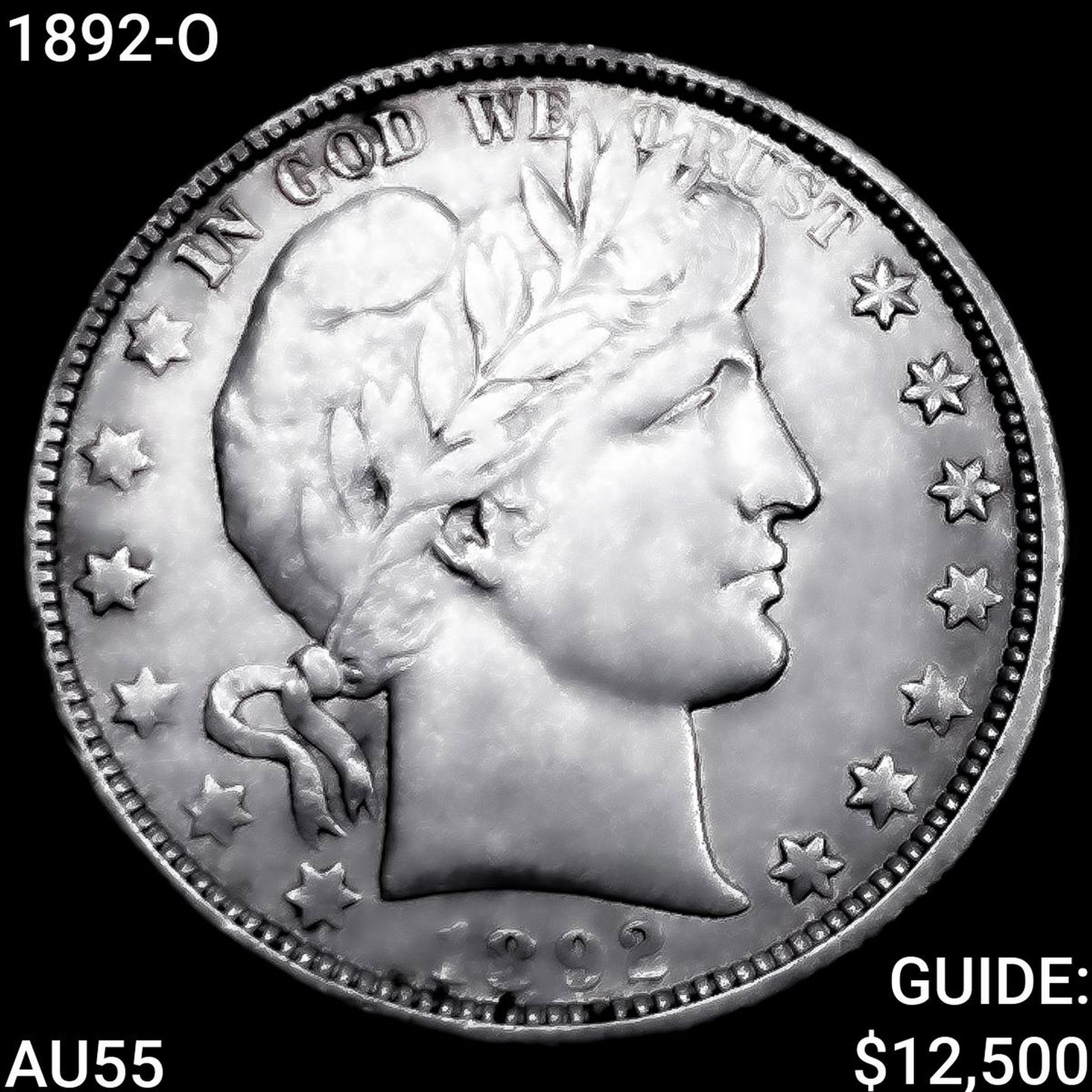 1892-O Barber Half Dollar HIGH GRADE (1 of 2)