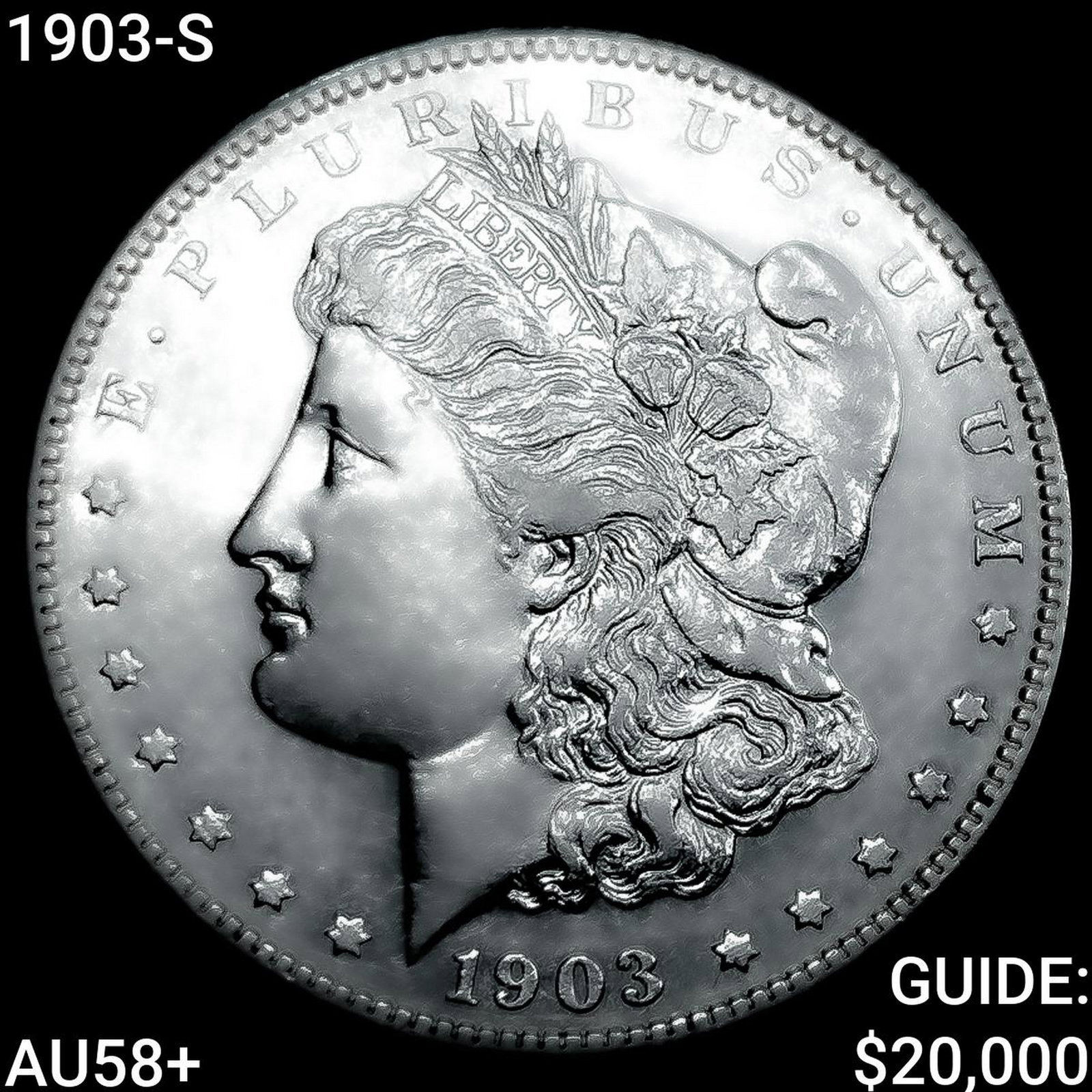 1903-S Morgan Silver Dollar CHOICE AU+: 1903-S Morgan Silver Dollar CHOICE AU+
