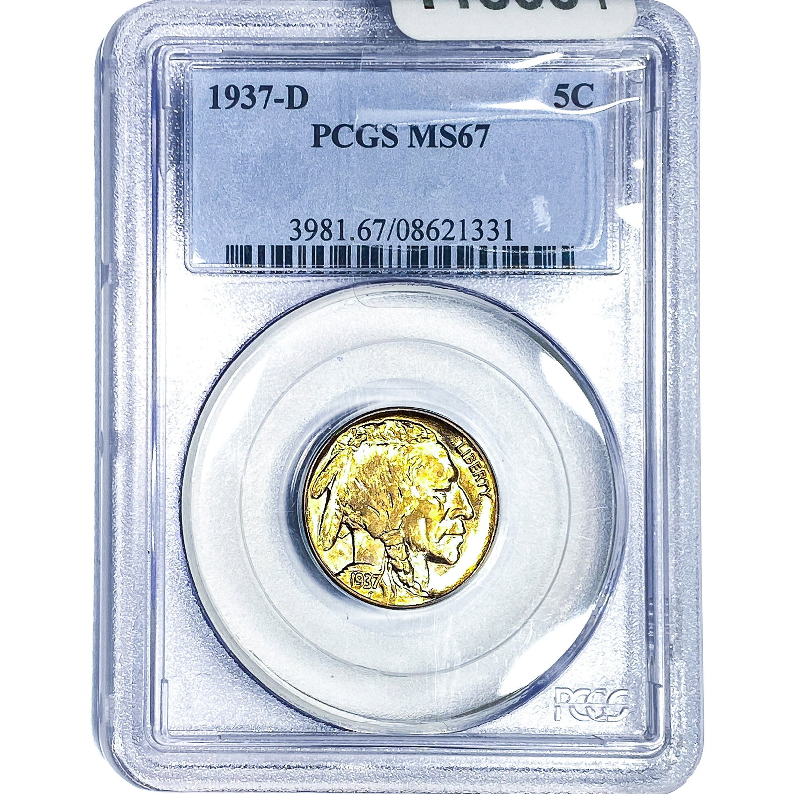 1937-D Buffalo Nickel PCGS MS67: 1937-D Buffalo Nickel PCGS MS67