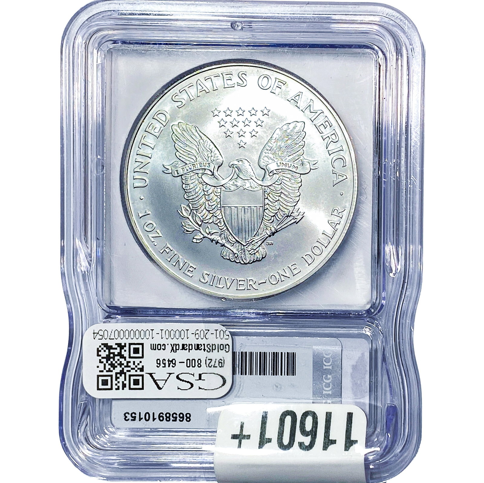 1999 Silver Eagle ICG MS70 - 2