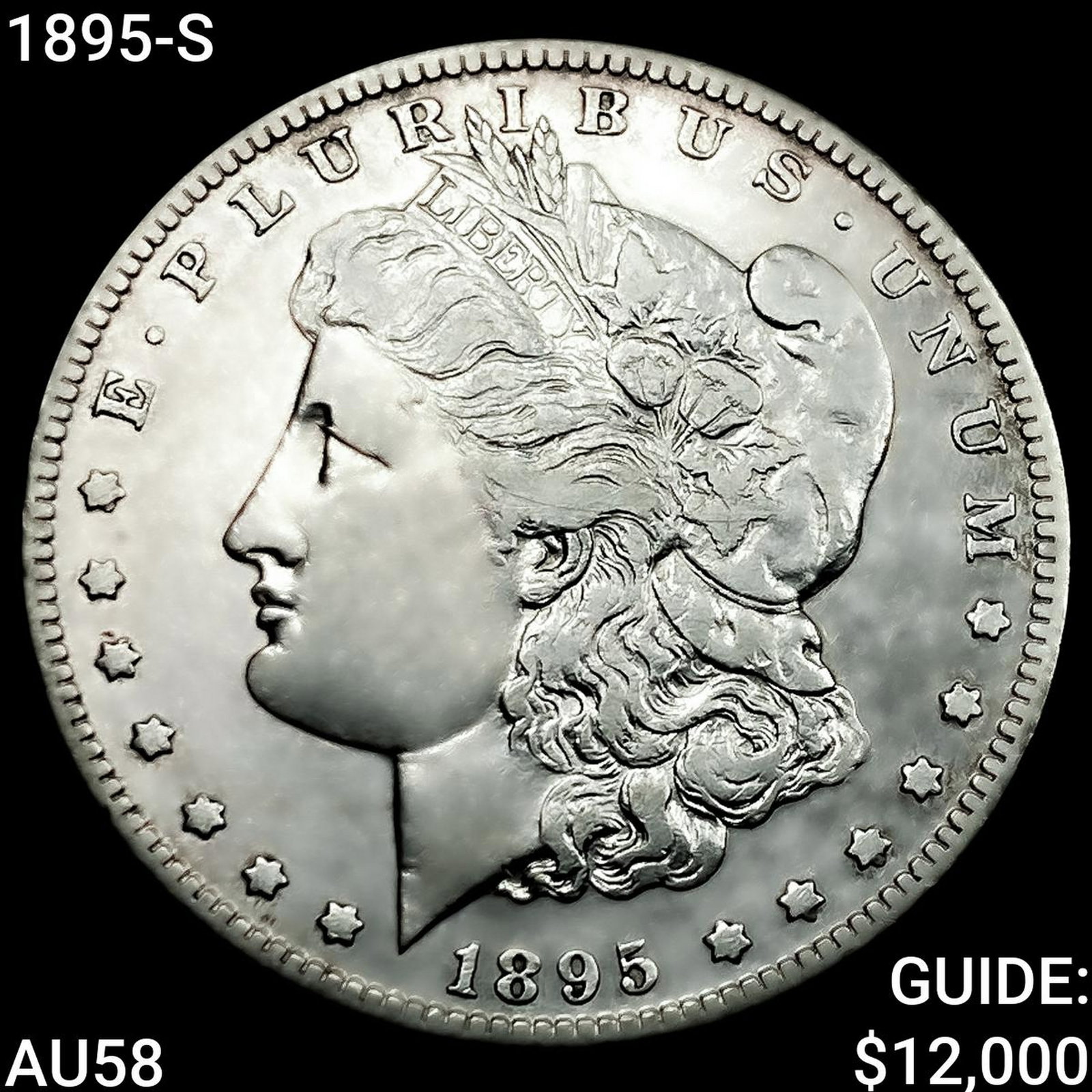 1895-S Morgan Silver Dollar CHOICE AU: 1895-S Morgan Silver Dollar CHOICE AU