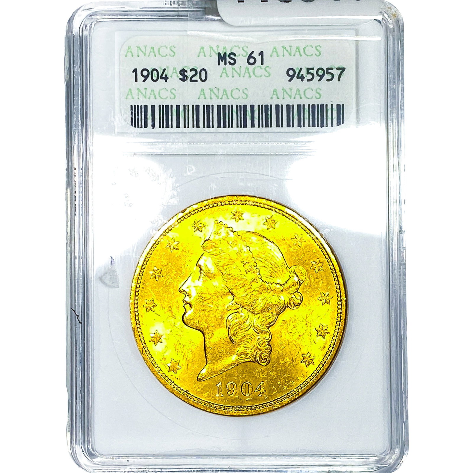 1904 $20 Gold Double Eagle ANACS MS61 (1 of 4)