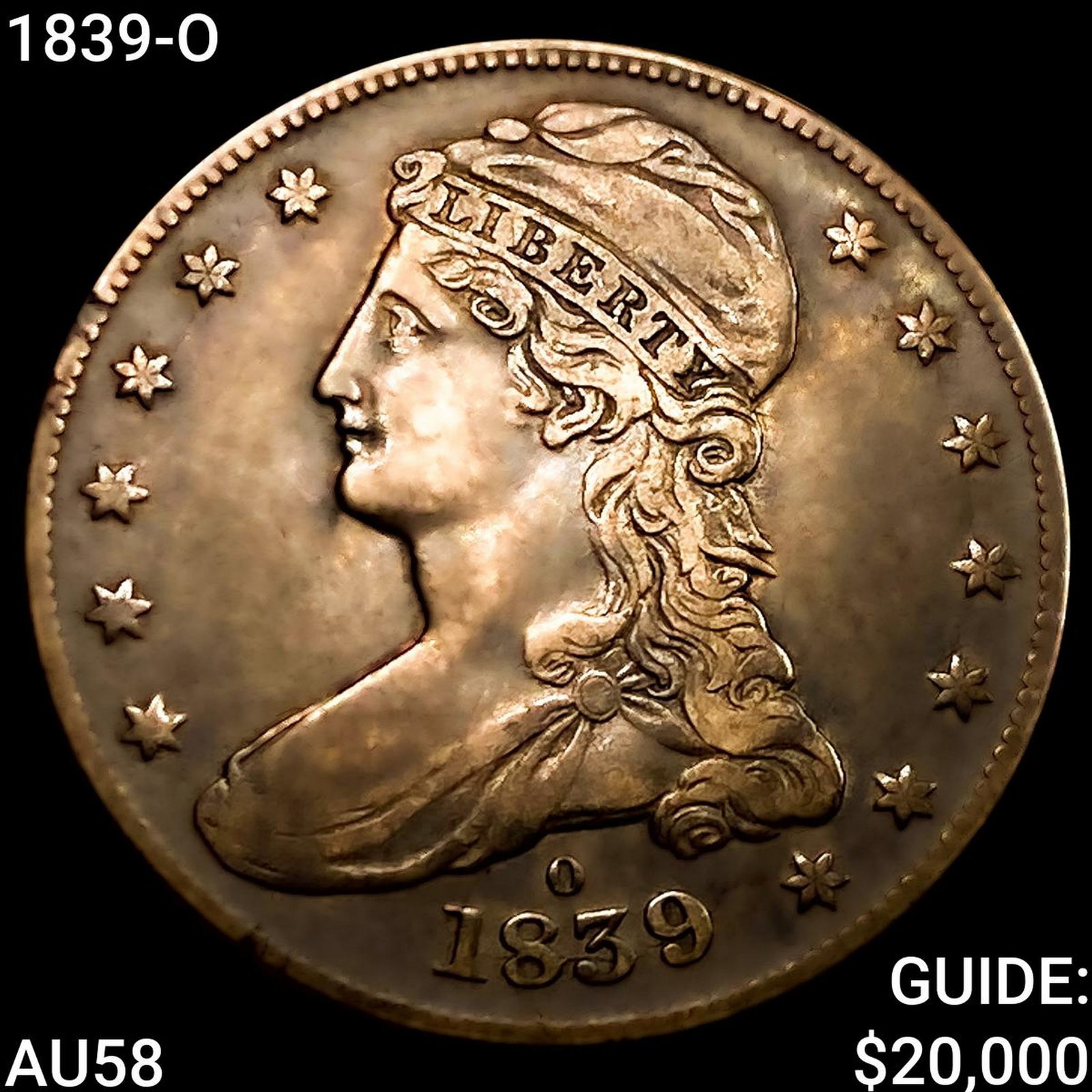 1839-O Capped Bust Half Dollar CHOICE AU (1 of 2)