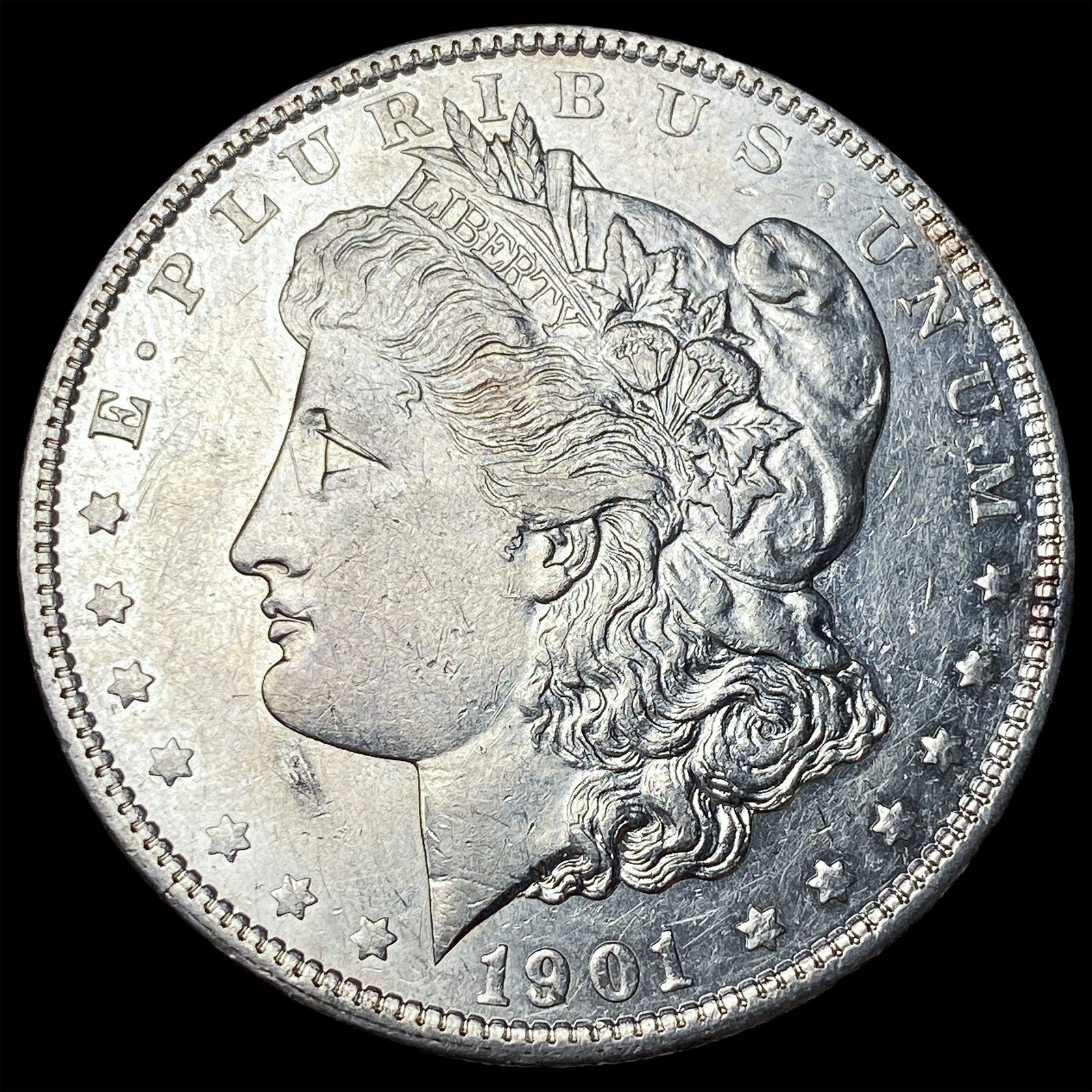 1901-S Silver Morgan Dollar CHOICE AU: 1901-S Silver Morgan Dollar CHOICE AU