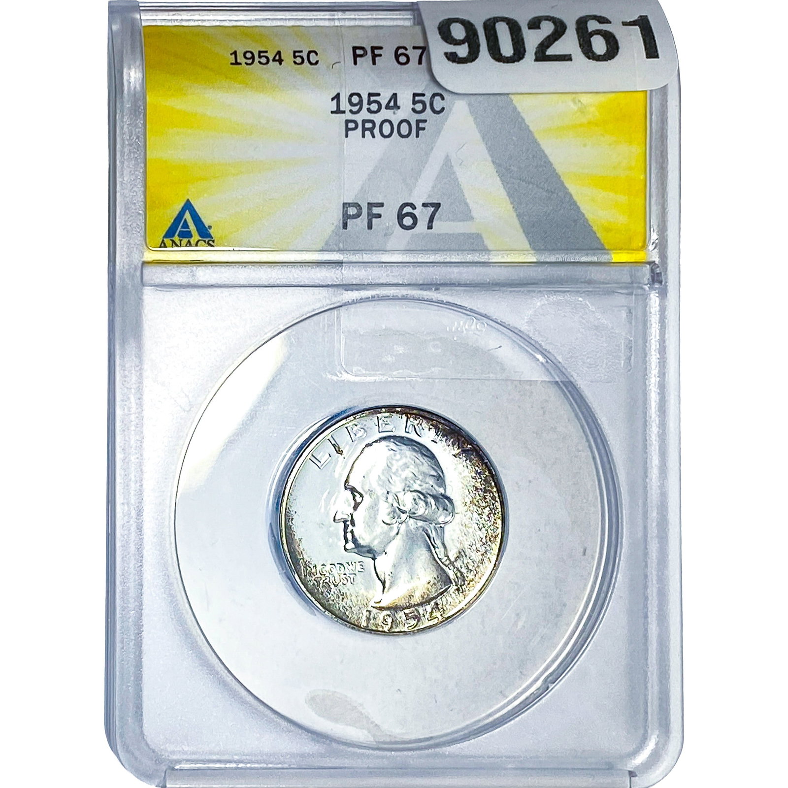 1954 Jefferson Nickel ANACS PF67 PROOF: 1954 Jefferson Nickel ANACS PF67 PROOF