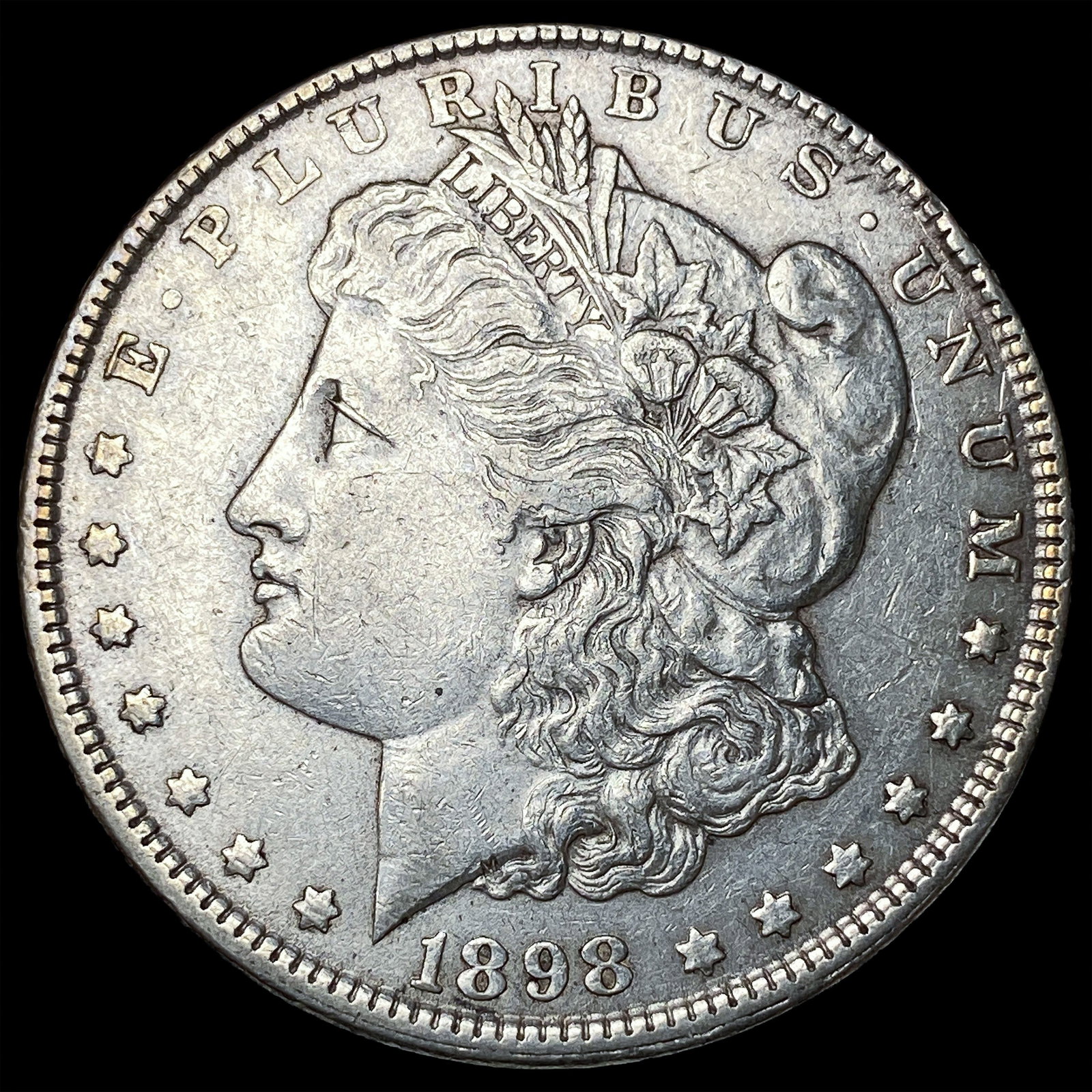 1898 Silver Morgan Dollar NEARLY UNCIRCULATED: 1898 Silver Morgan Dollar NEARLY UNCIRCULATED