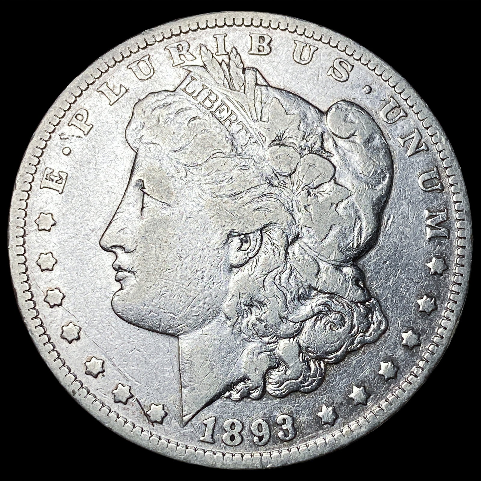 1893-S Silver Morgan Dollar NICELY CIRCULATED (1 of 2)