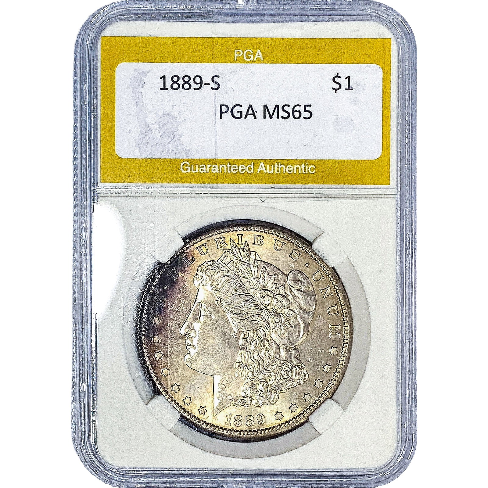 1889-S Morgan Silver Dollar PGA MS65: 1889-S Morgan Silver Dollar PGA MS65