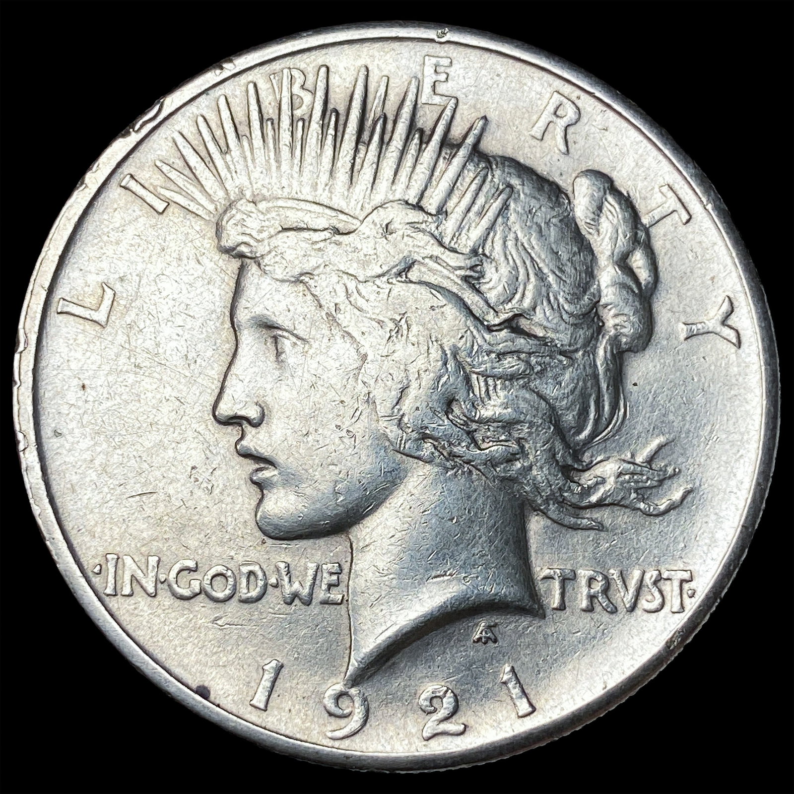 1921 Silver Peace Dollar CLOSELY UNCIRCULATED: 1921 Silver Peace Dollar CLOSELY UNCIRCULATED