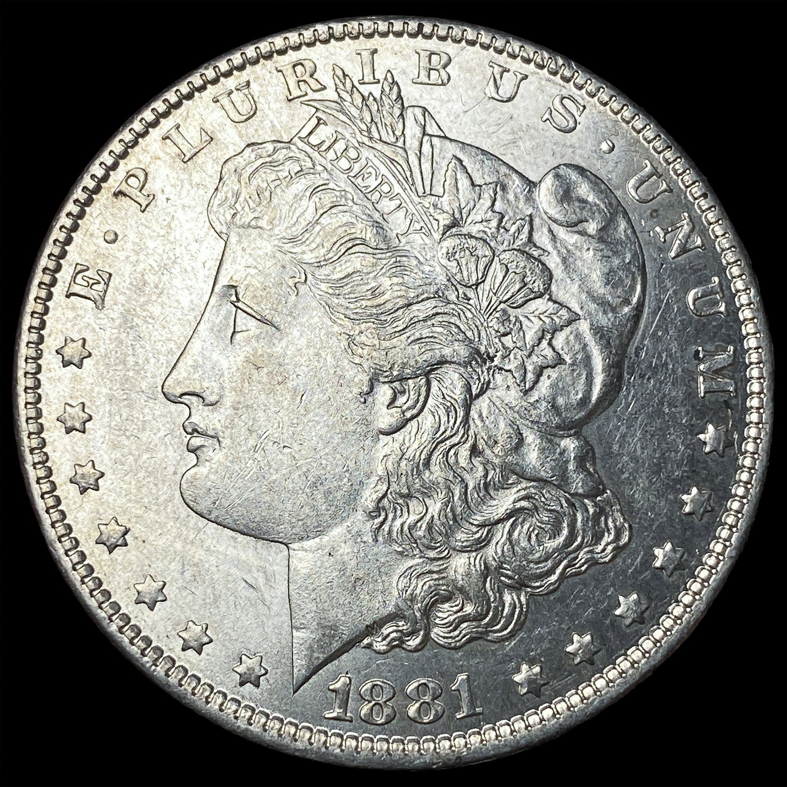 1881-S Silver Morgan Dollar CLOSELY UNCIRCULATED: 1881-S Silver Morgan Dollar CLOSELY UNCIRCULATED
