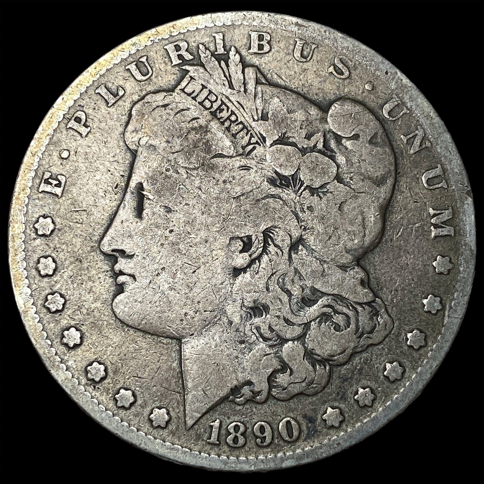 1890 Silver Morgan Dollar NICELY CIRCULATED: 1890 Silver Morgan Dollar NICELY CIRCULATED