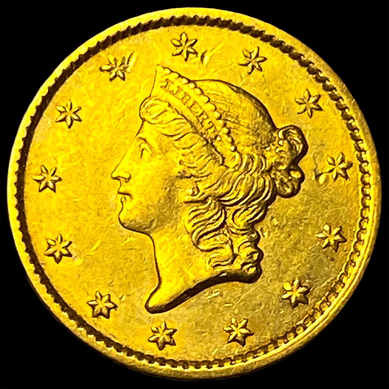 1852 Gold $1 Type 1 CLOSELY UNCIRCULATED: 1852 Gold $1 Type 1 CLOSELY UNCIRCULATED